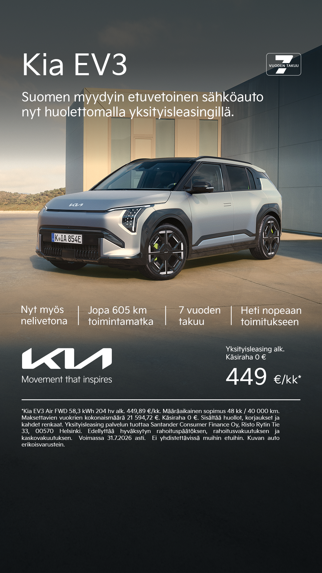 Kia Finland Facebook ad from Jun 25, 2026