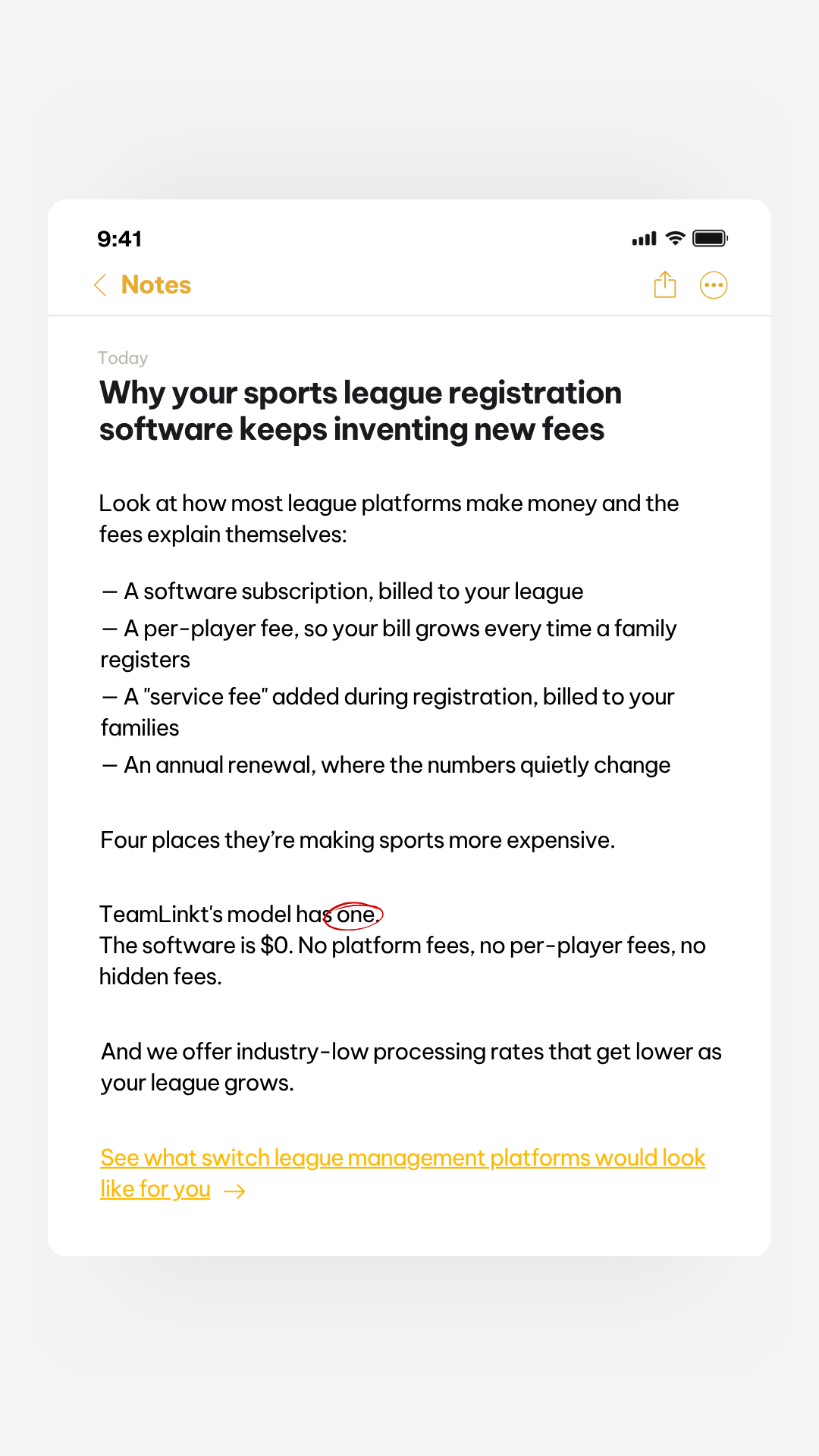TeamLinkt Facebook ad from Aug 5, 2026