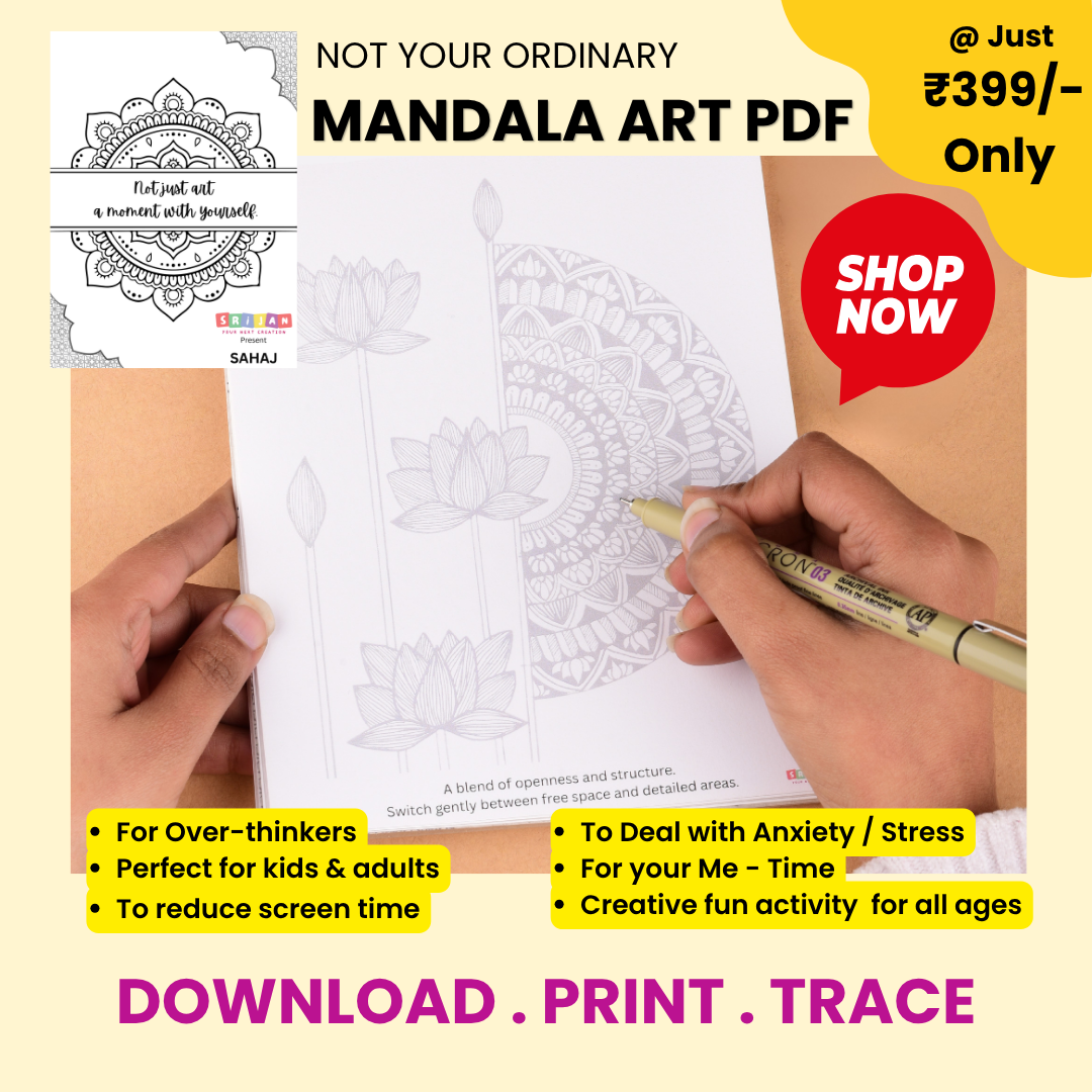 Srijan Facebook ad: Download. Print. Trace.