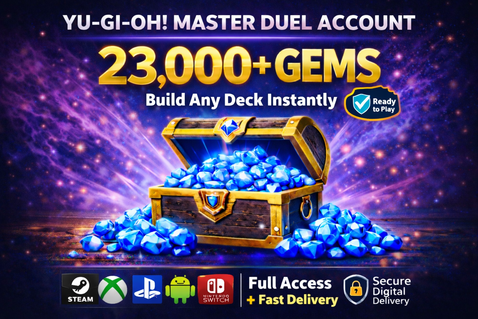 Gameshark Facebook ad: 23,000+ Gems Master Duel Account