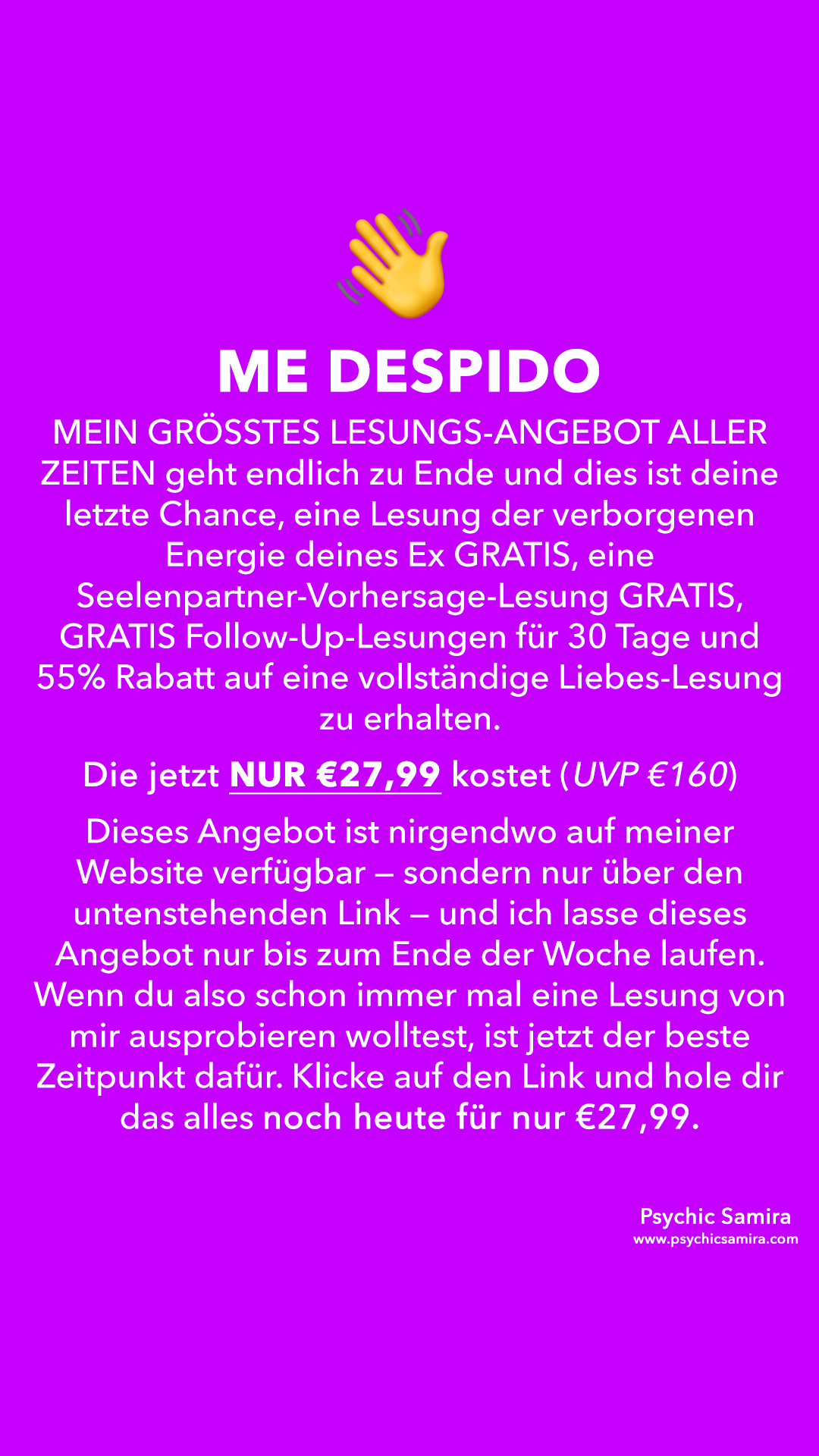 Psychic Samira Facebook ad