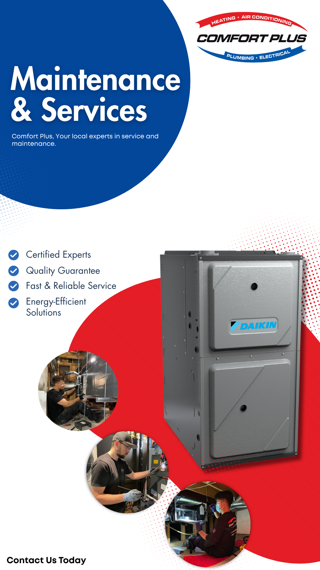 Comfort Plus Heating & Air Conditioning Facebook ad