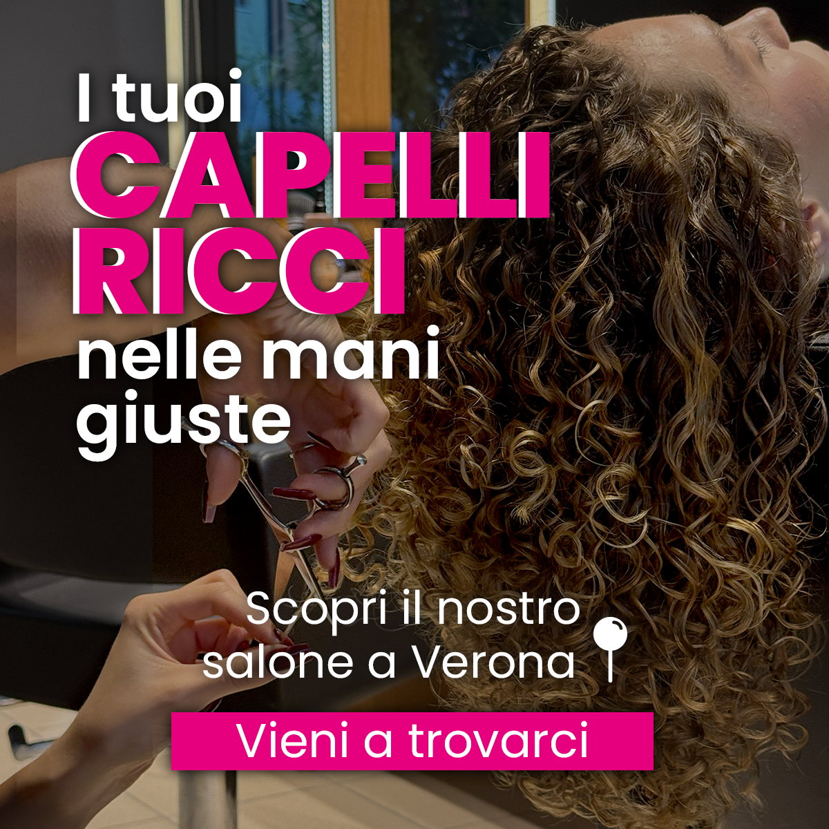 Spazio Divina BLK Facebook ad: CAPELLI RICCI NELLE MANI GIUSTE