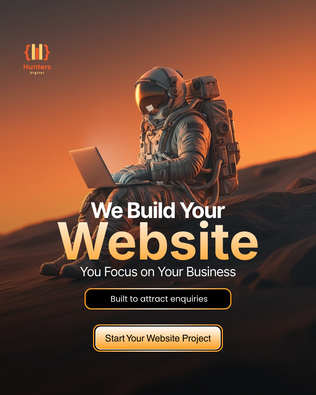 Hunters Digital Pte Ltd Facebook ad: Launch Your Website + Start Ranking on Google