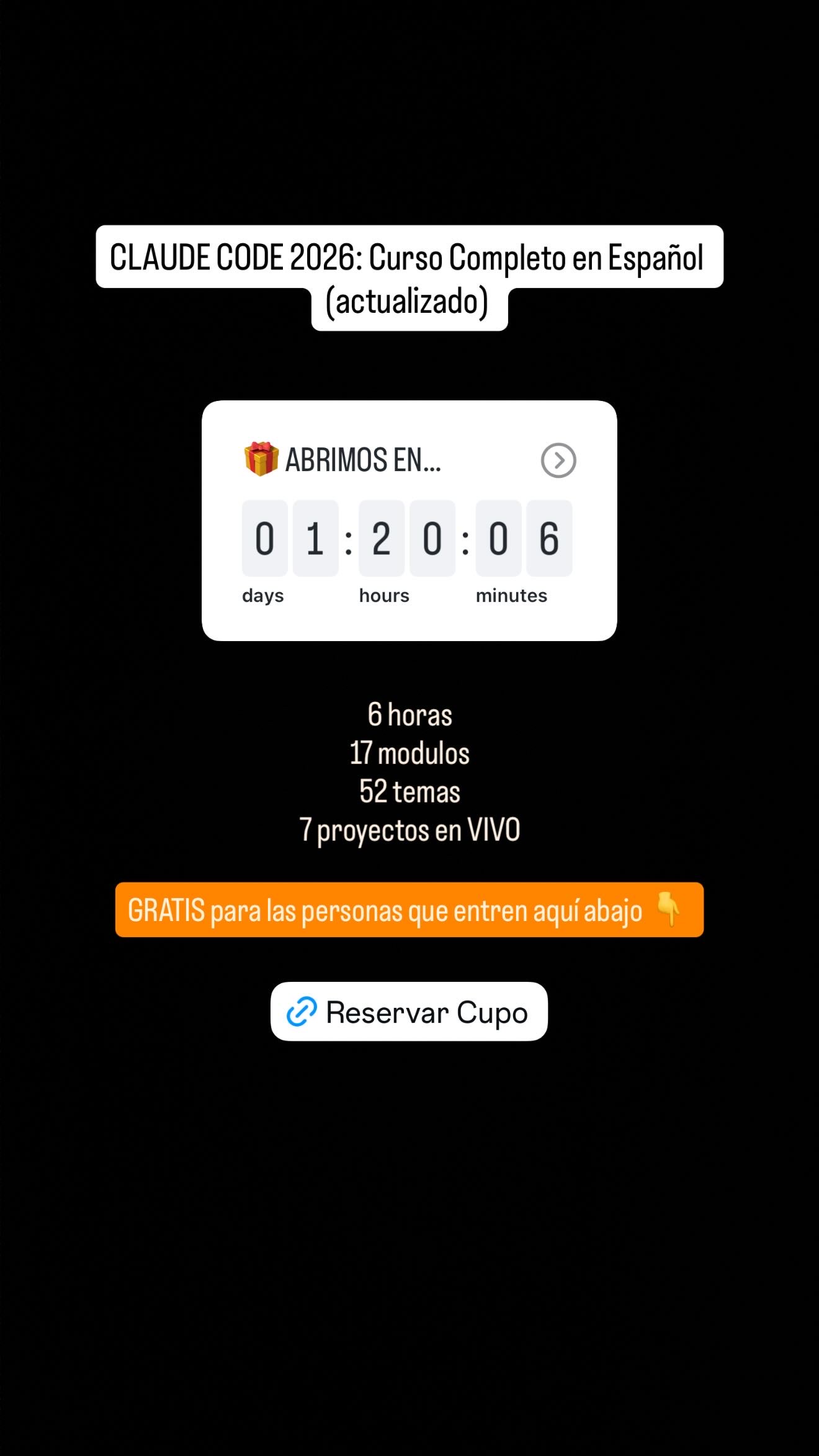 BenCorde Facebook ad: Reserva tu cupo