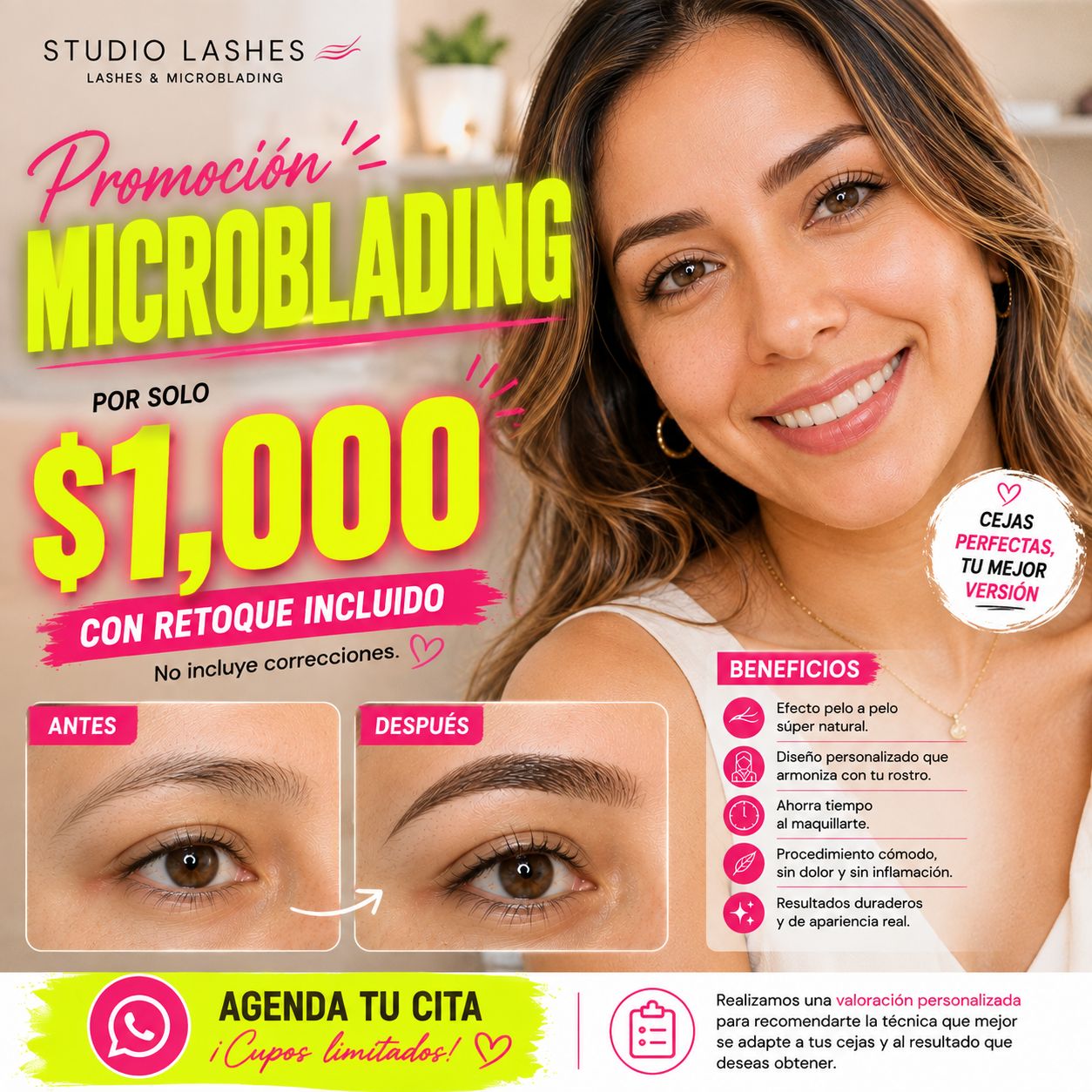 Studio Lashes & Microblading Facebook ad