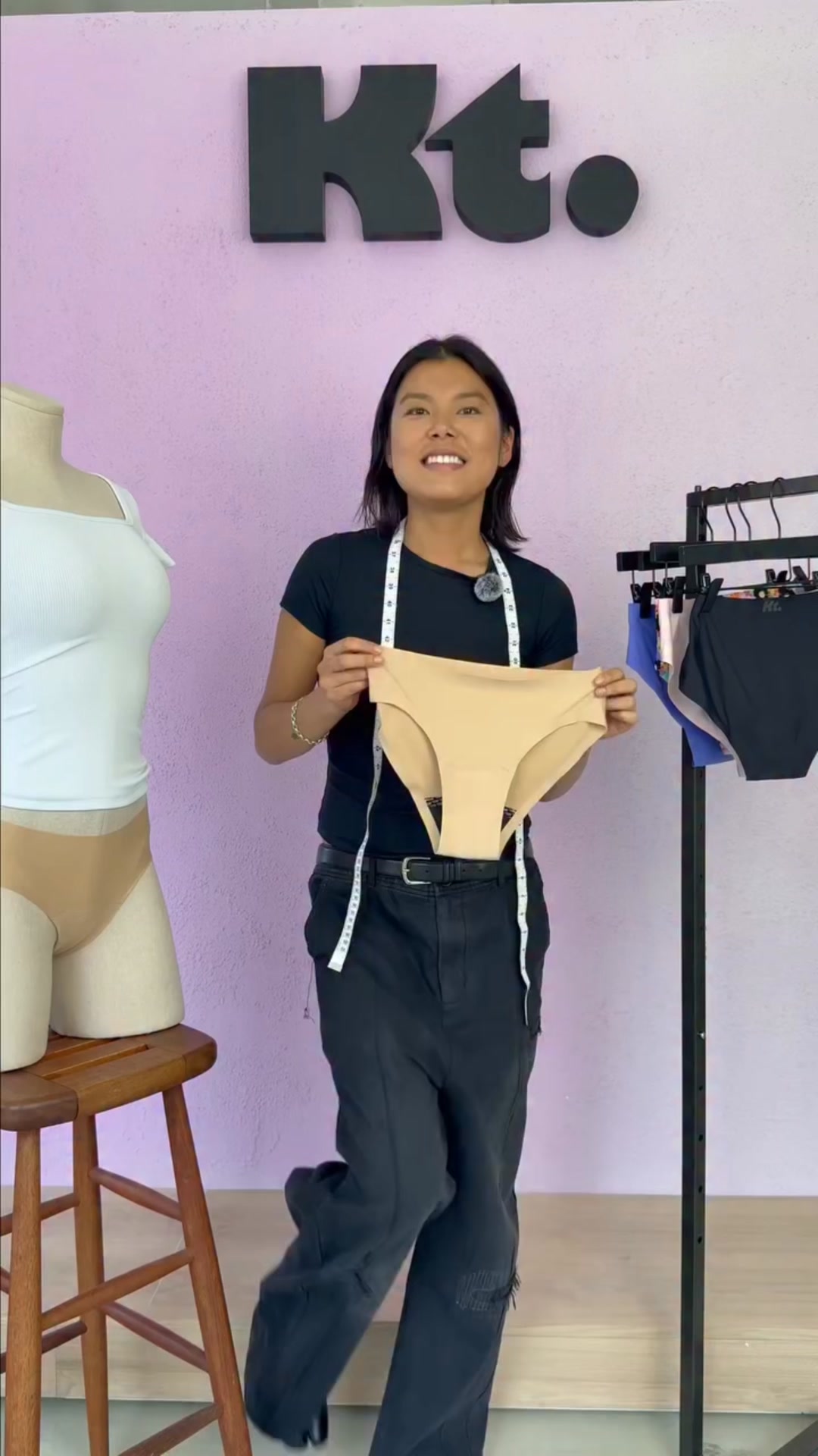 Kt by Knix Facebook ad: Invisible under her leotard