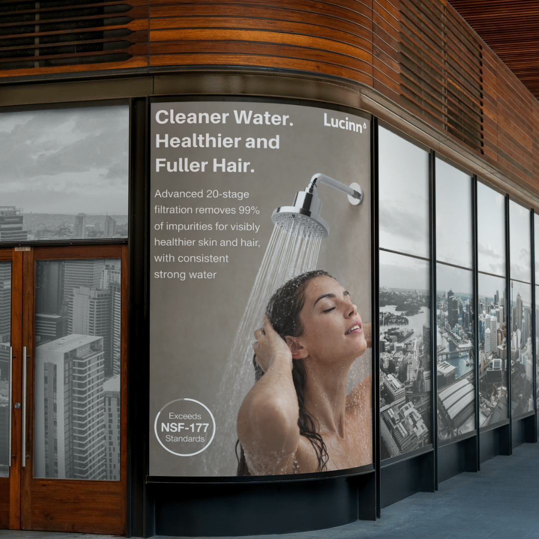 Lucinn Filtered Showerhead Facebook ad