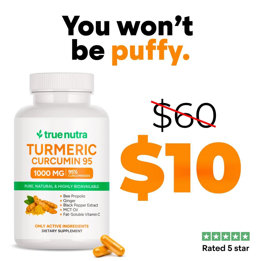 True Nutra International Facebook ad: Turmeric Curcumin 95