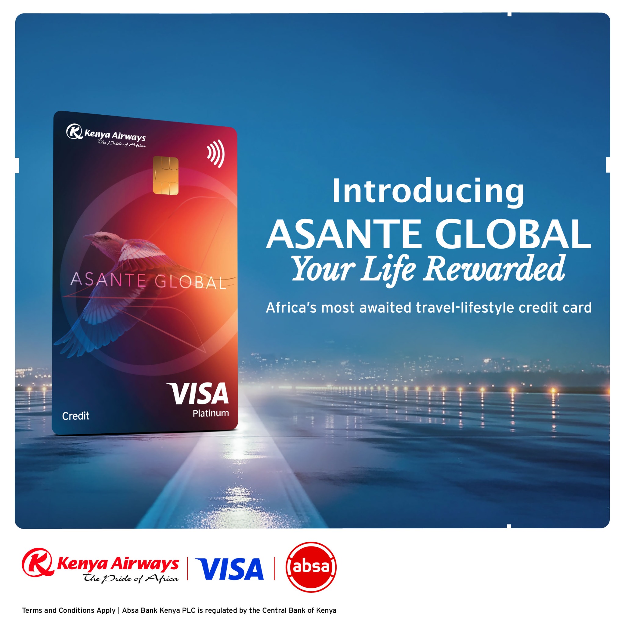Visa Facebook ad: Kenya Airways PLC | Asante Global Credit Card Request Form