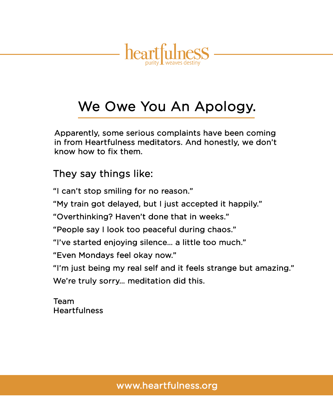 Heartfulness Facebook ad
