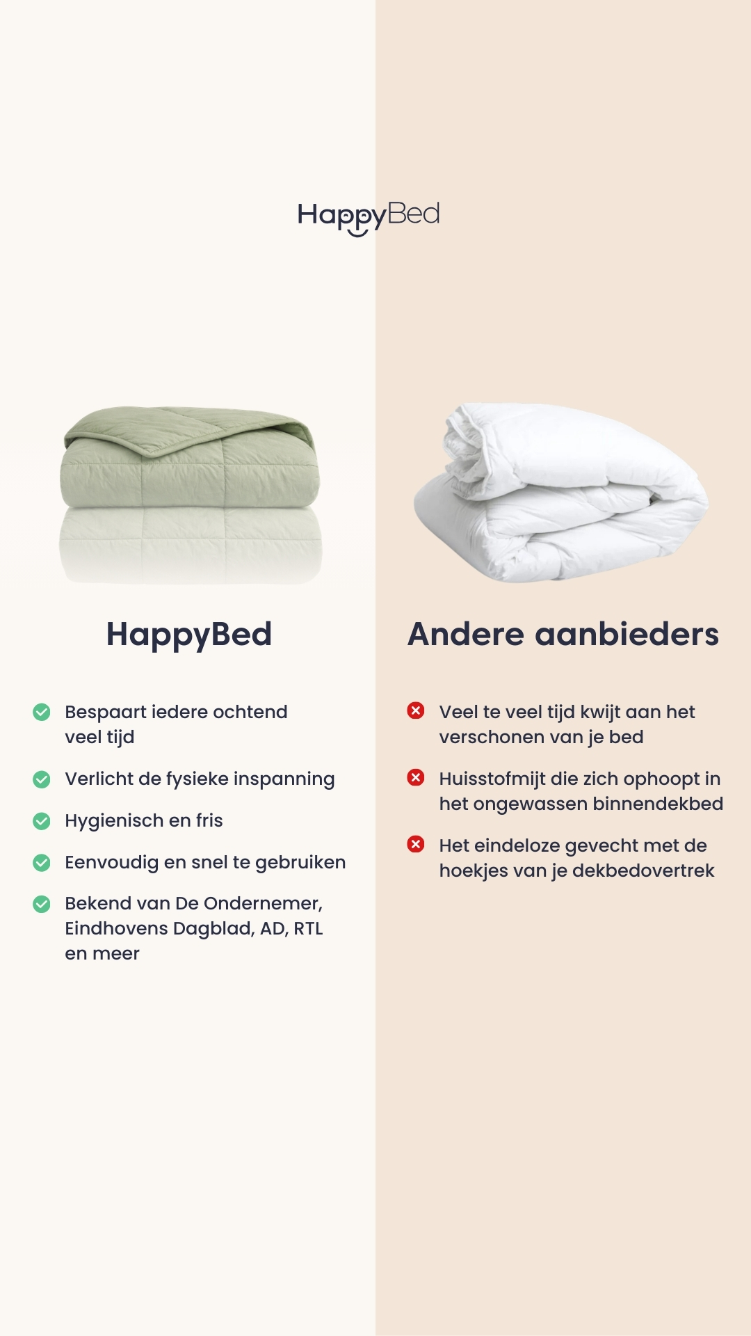 HappyBed Facebook ad
