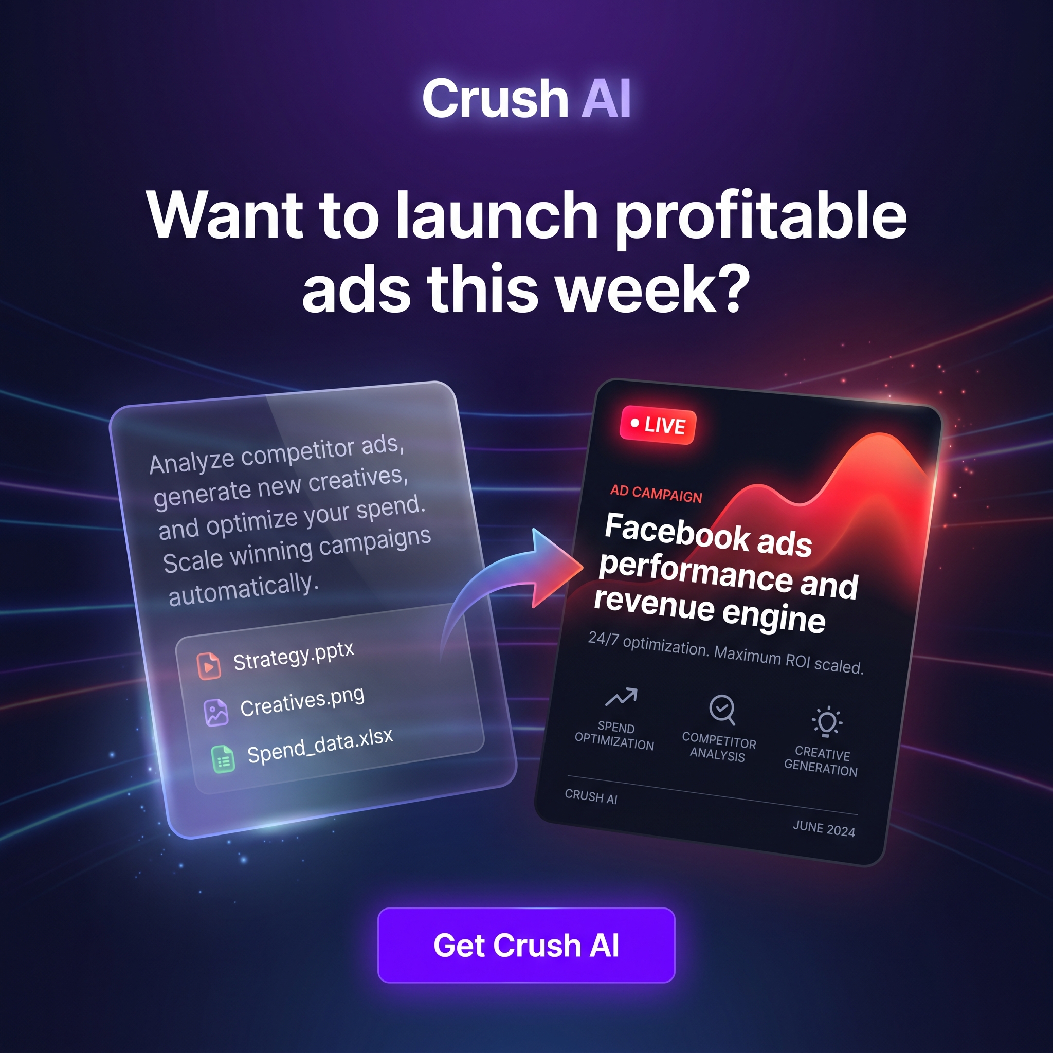 trycrush.ai Facebook ad