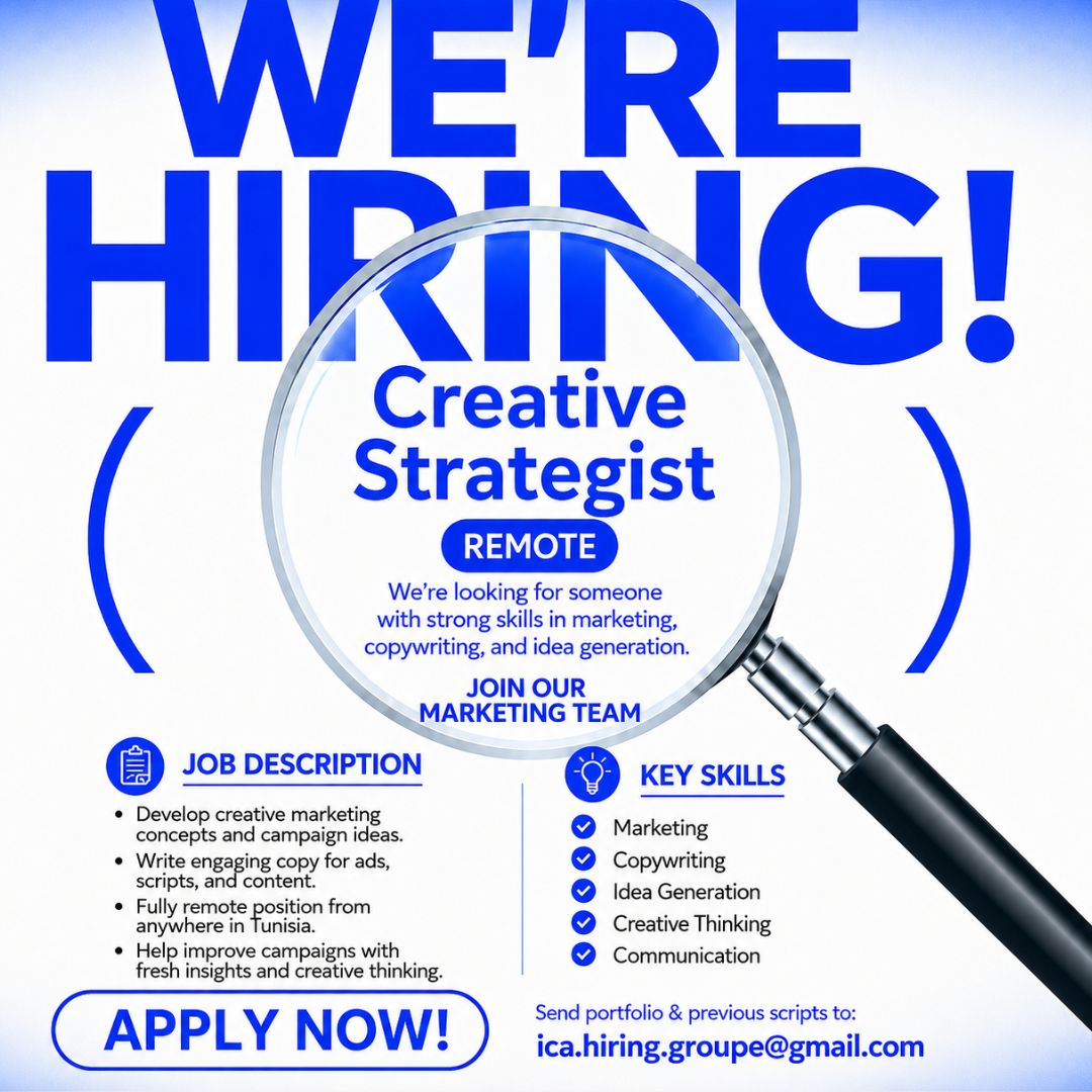 I.C.A Hiring Facebook ad: This is your opportunity.
