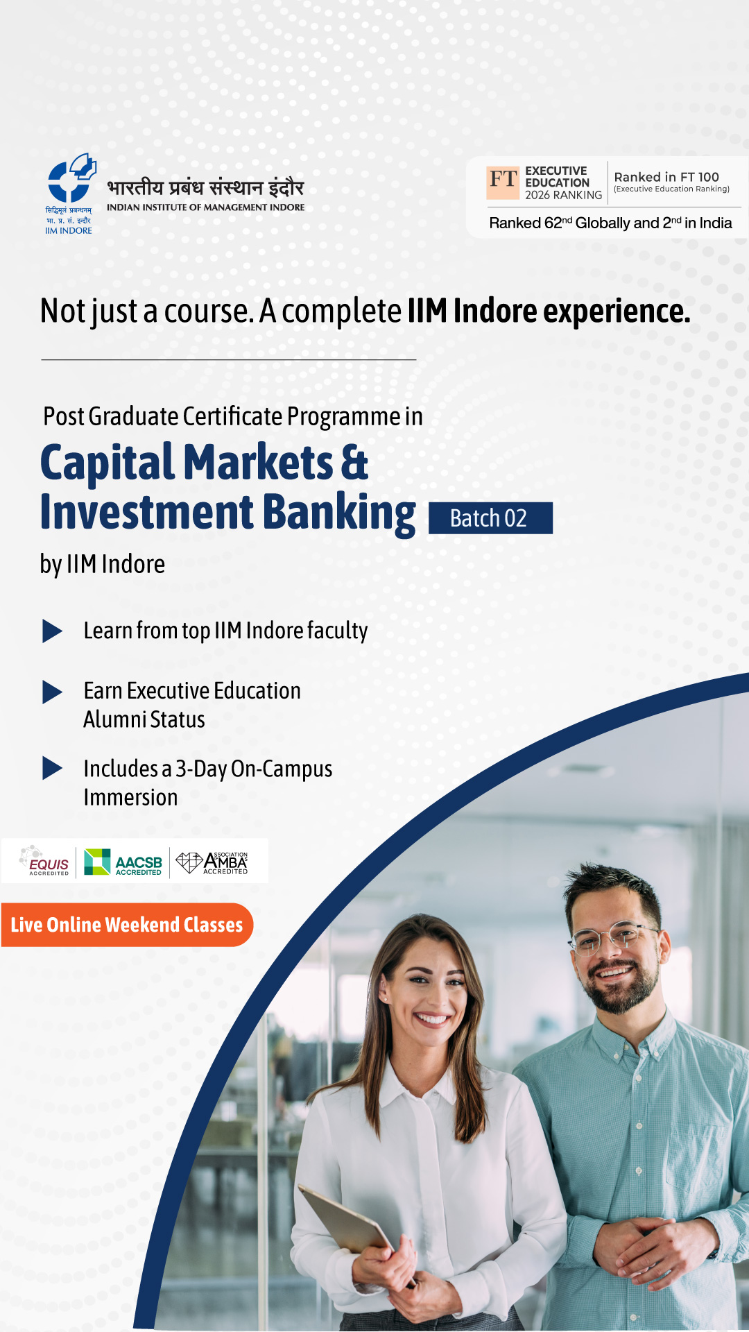IIM Indore Investment Banking Program Facebook ad: Join the Elite Network of IIM