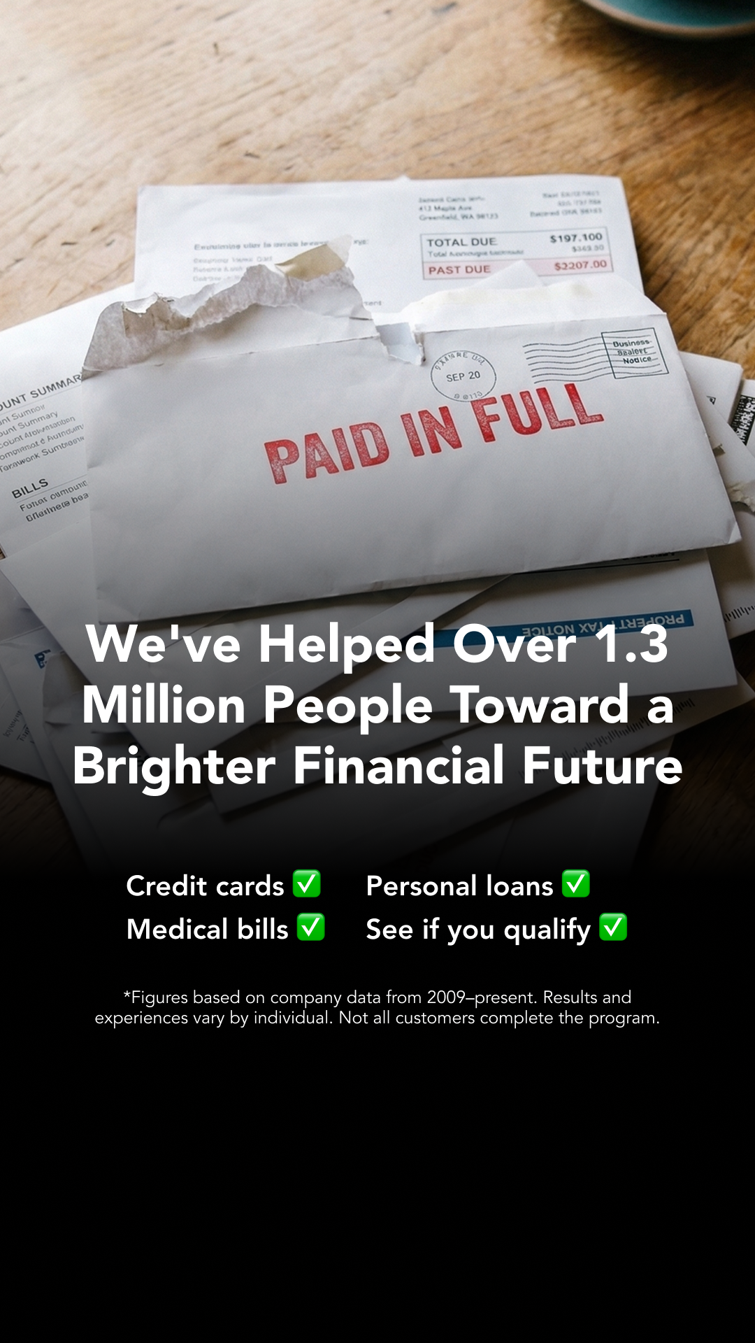 National Debt Relief Facebook ad