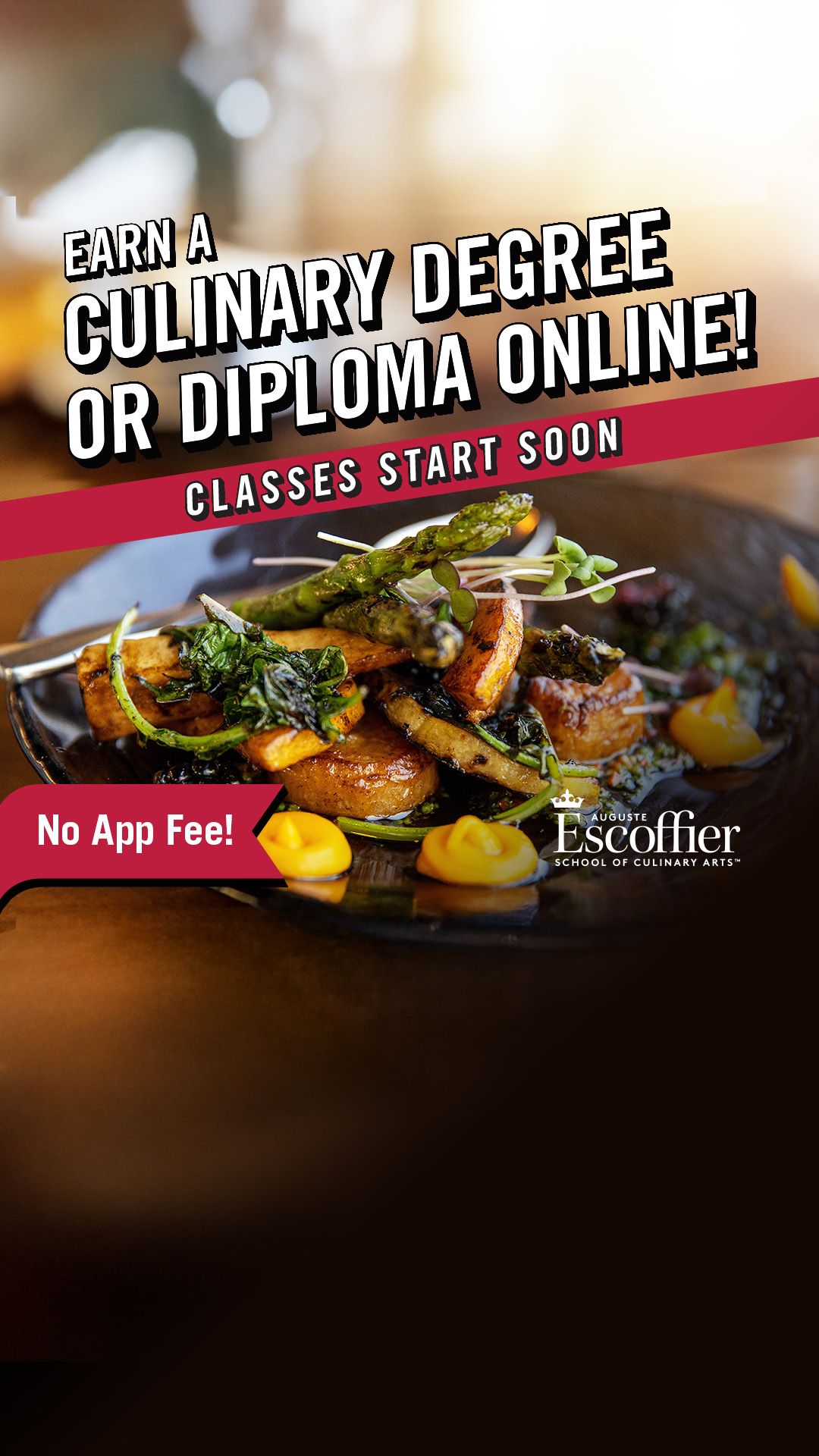 Auguste Escoffier School of Culinary Arts Facebook ad