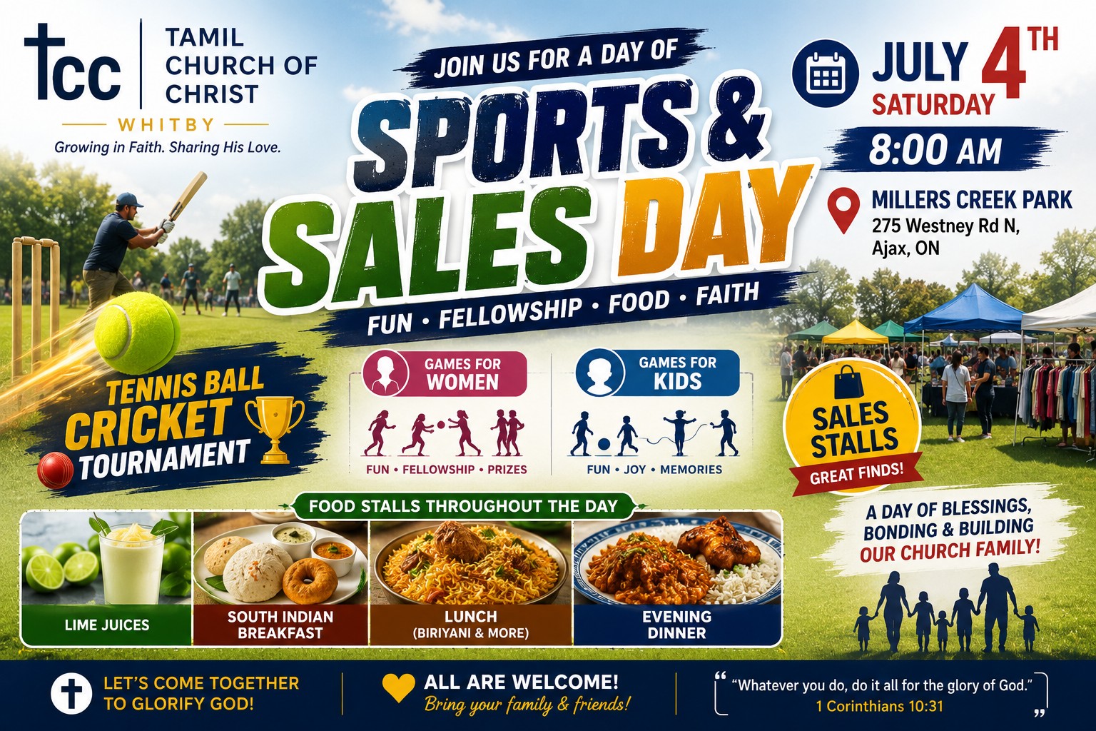 Tamil Church of Christ Facebook ad: Sports Day