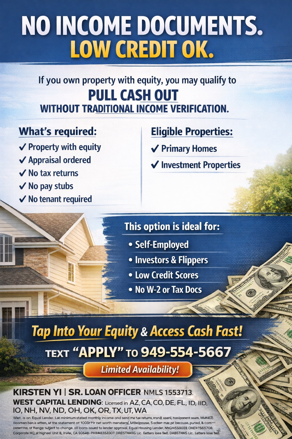 Kirsten Yi - Real Estate & Mortgage Broker, Investor Facebook ad