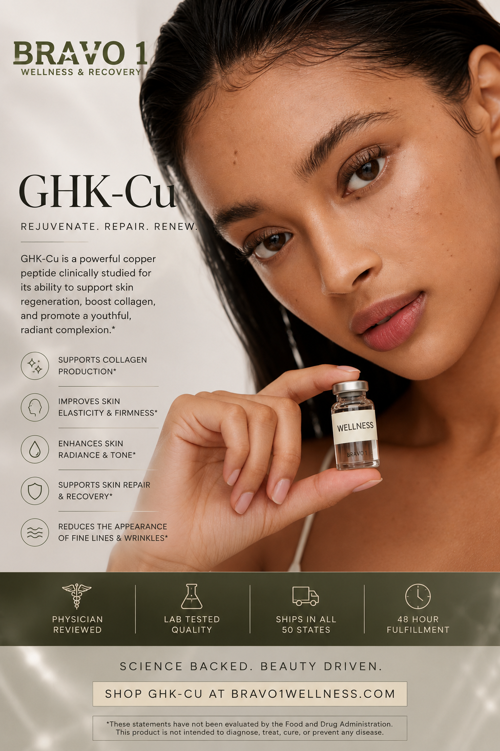 Bravo1 Wellness Facebook ad: Invest in your skin.