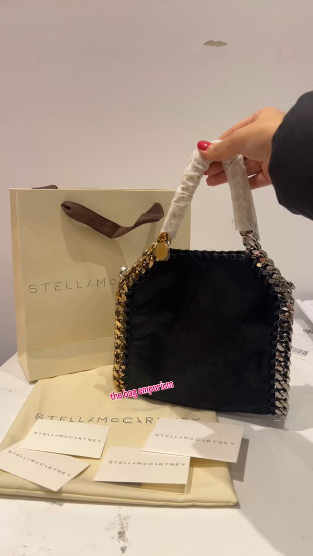Thebagemporium Facebook ad: Stella Mccartney Half gold/Half silver chain now available…