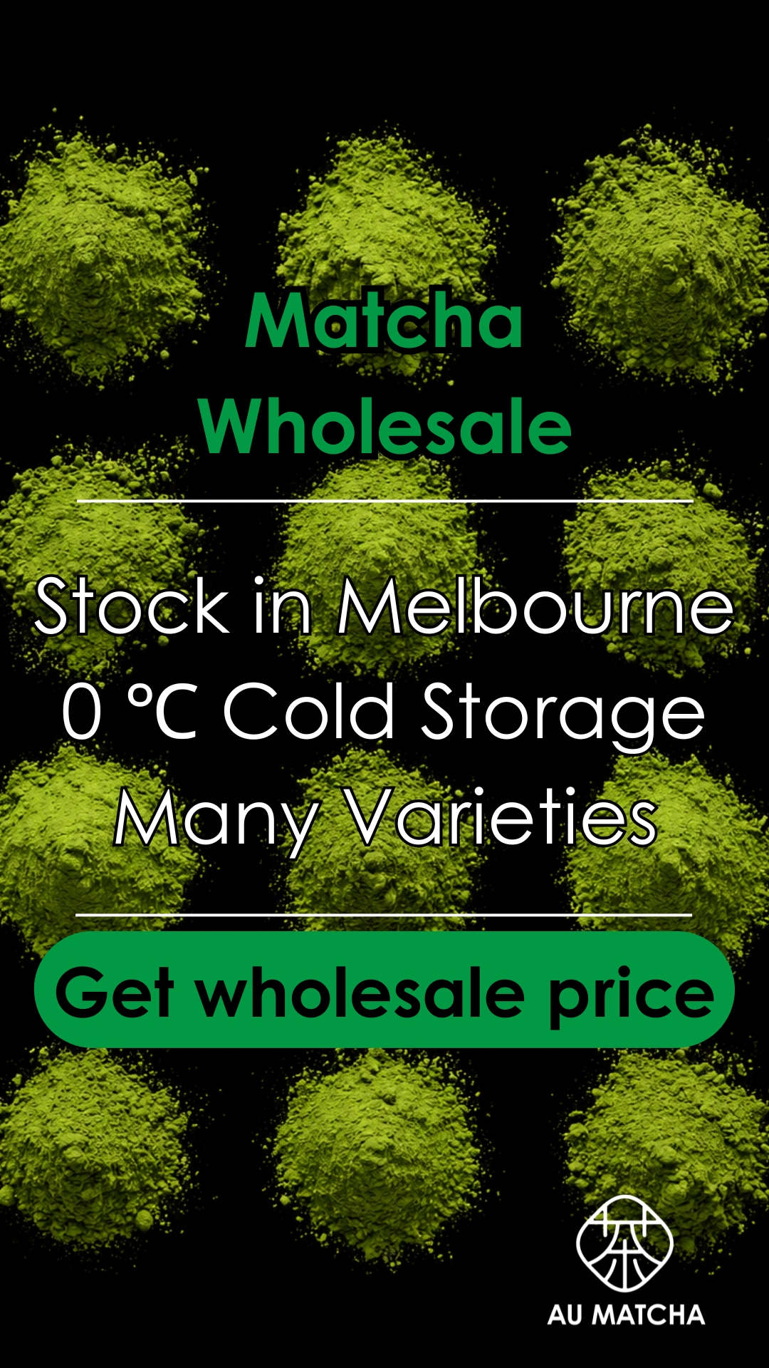 Aumatcha.com.au Facebook ad: Direct source from farmers.