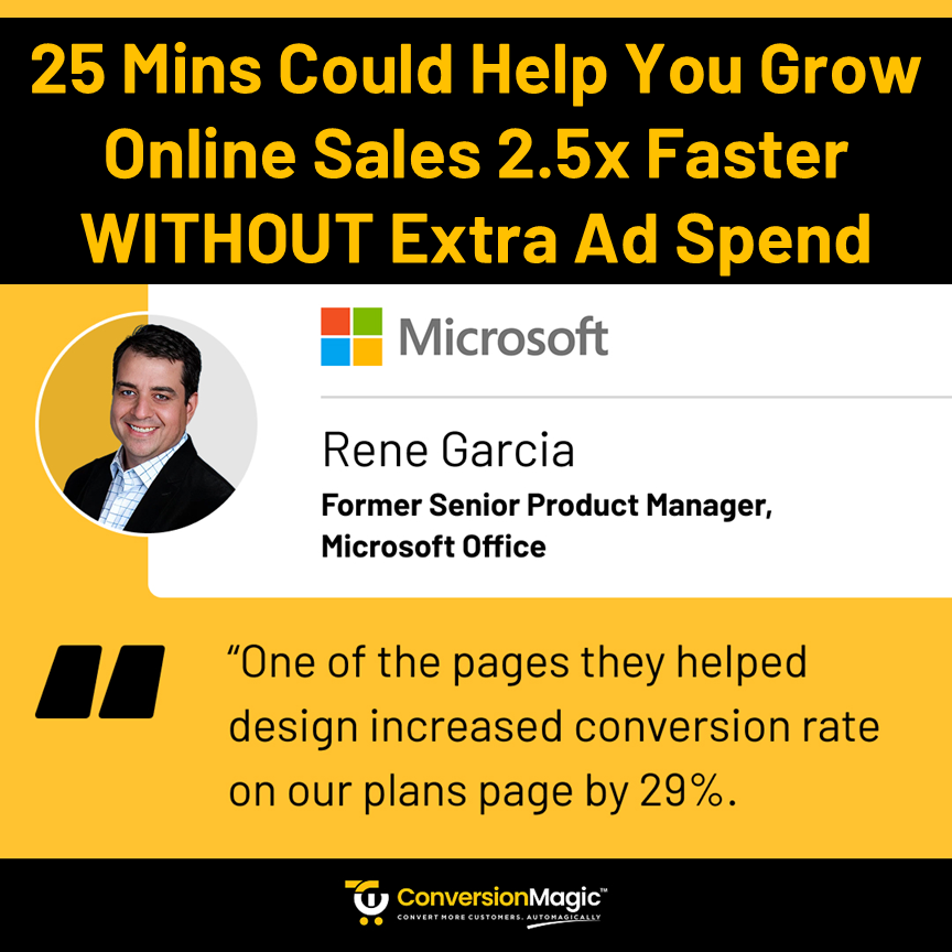 ConversionMagic Facebook ad: Grow Online Sales 2.5x Faster. No Extra Ad Spend.