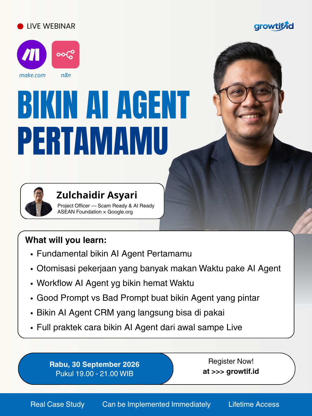 Growtif.ID Facebook ad: AI Agent - Live Webinar