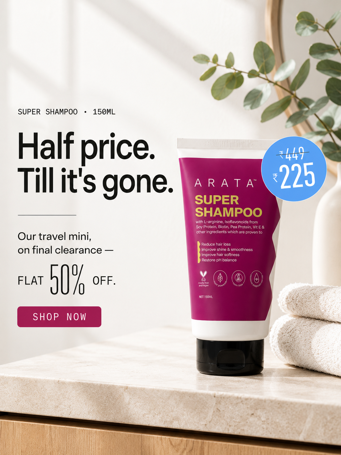 Arata Clearance Sale Facebook ad from Jun 28, 2026