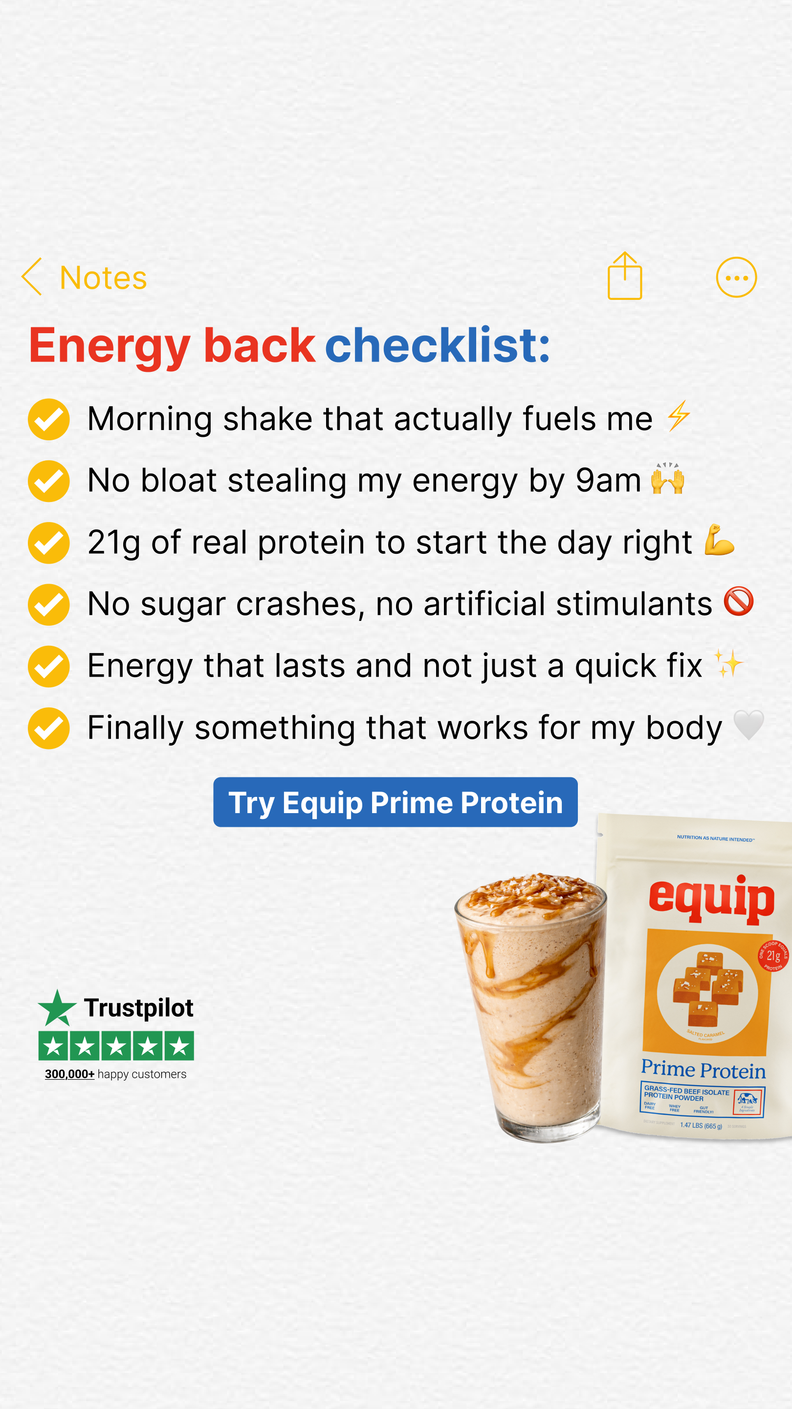 Equip Facebook ad