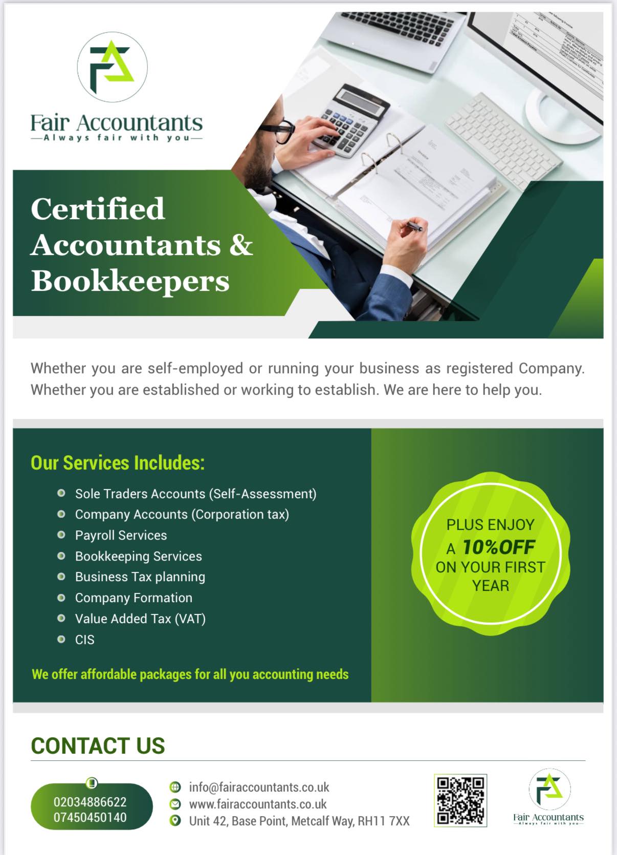 Fair Accountants Facebook ad from Apr 16, 2026