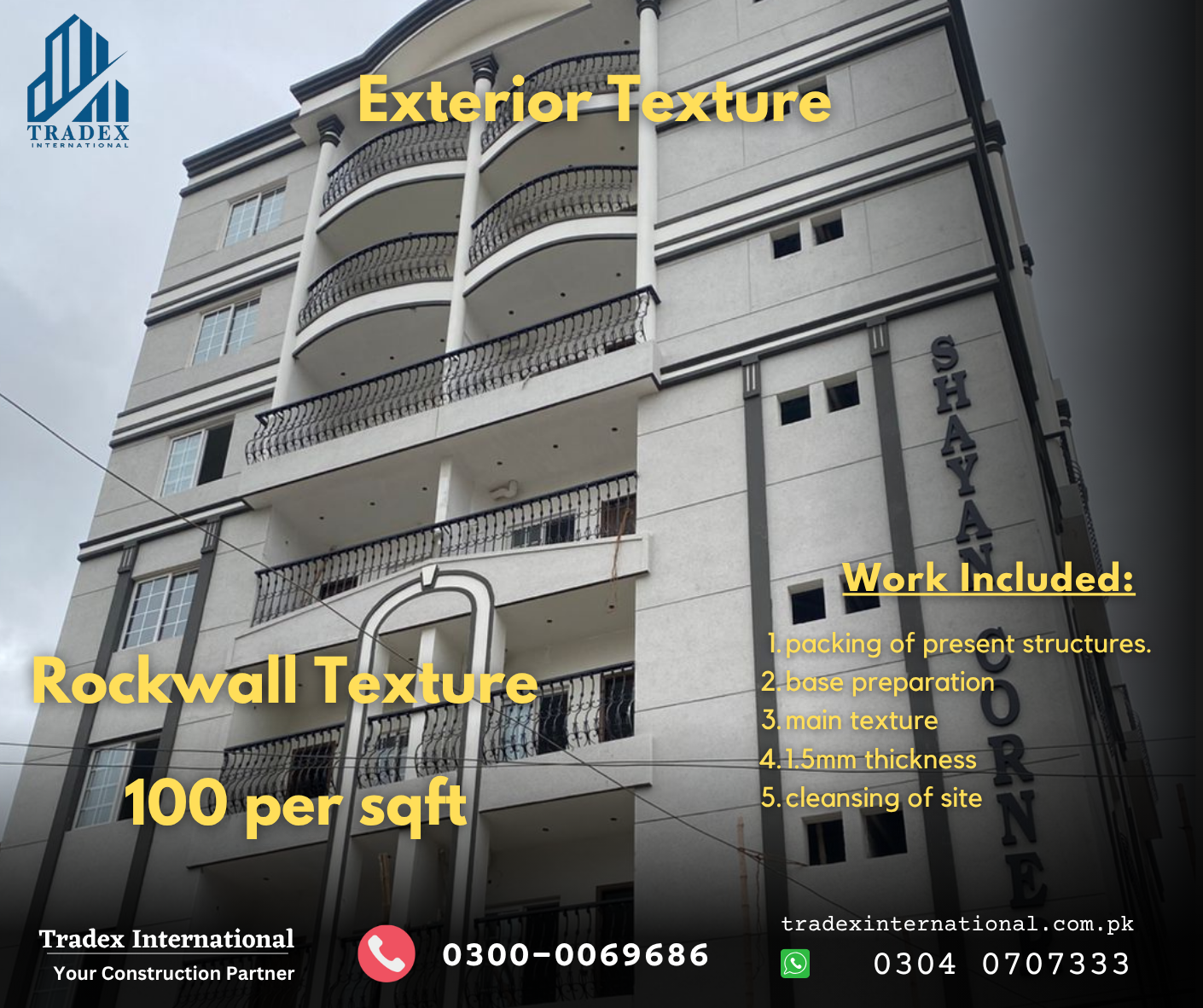 Tradex International Facebook ad: Premium Interior & Exterior Textures by Tradex International