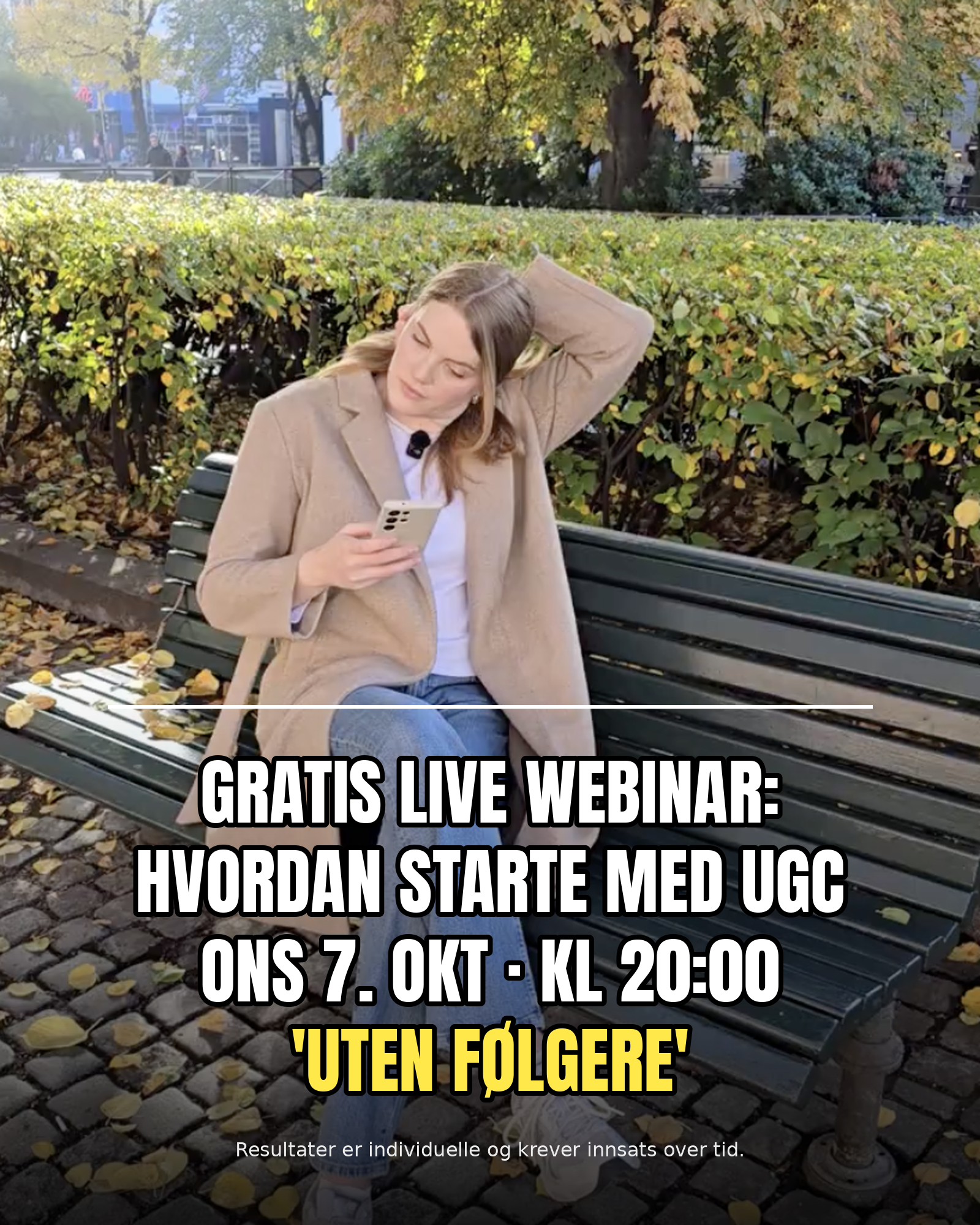 Ingrid Tonheim Facebook ad: Håper å se deg der!