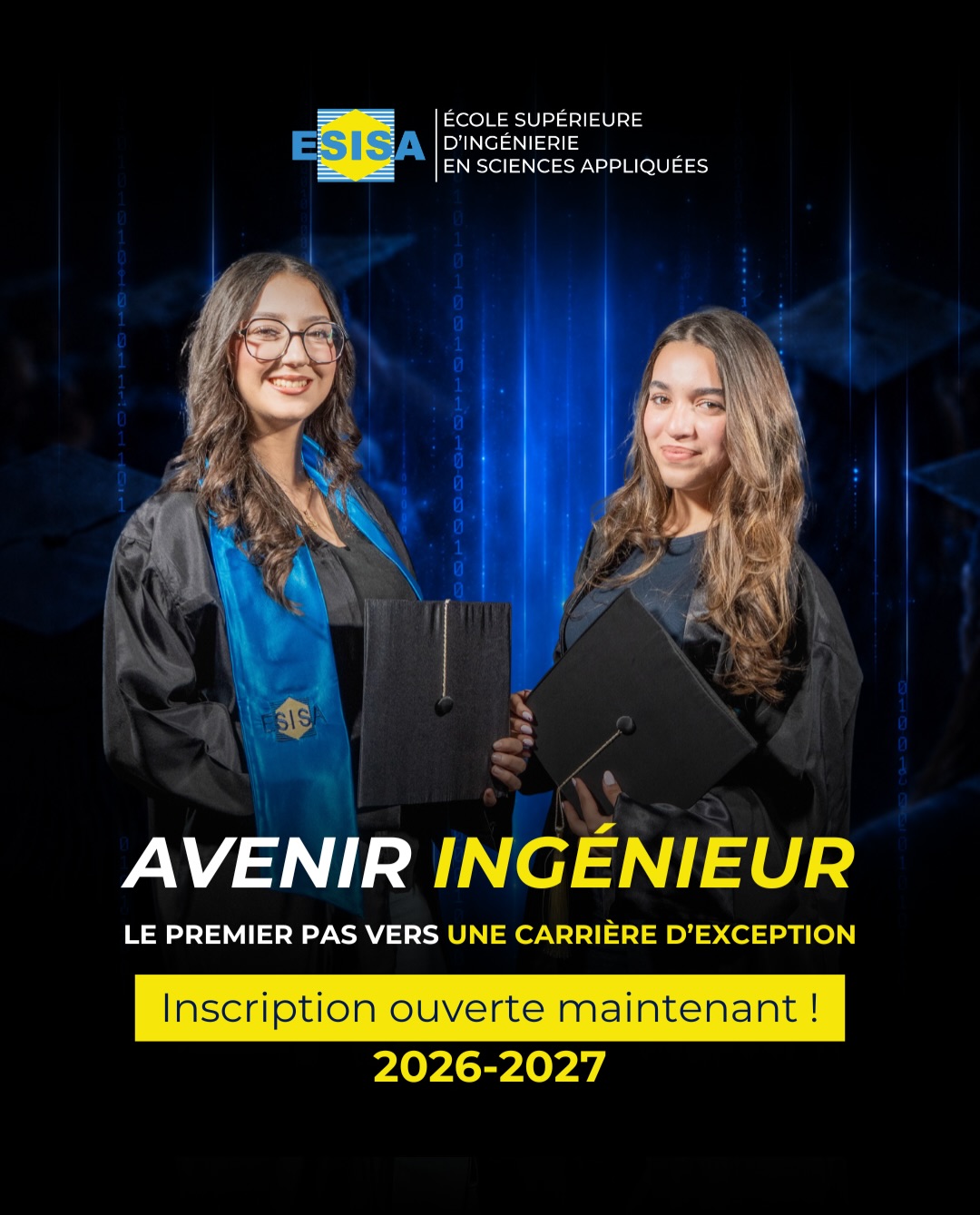 Esisa Fes Officiel Facebook ad: Votre avenir d’ingénieur commence aujourd’hui.