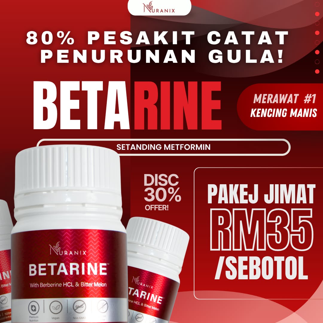 Betarine Facebook ad: BETARINE, Setanding Metformin, Bantu Kencing Manis & Kebas…