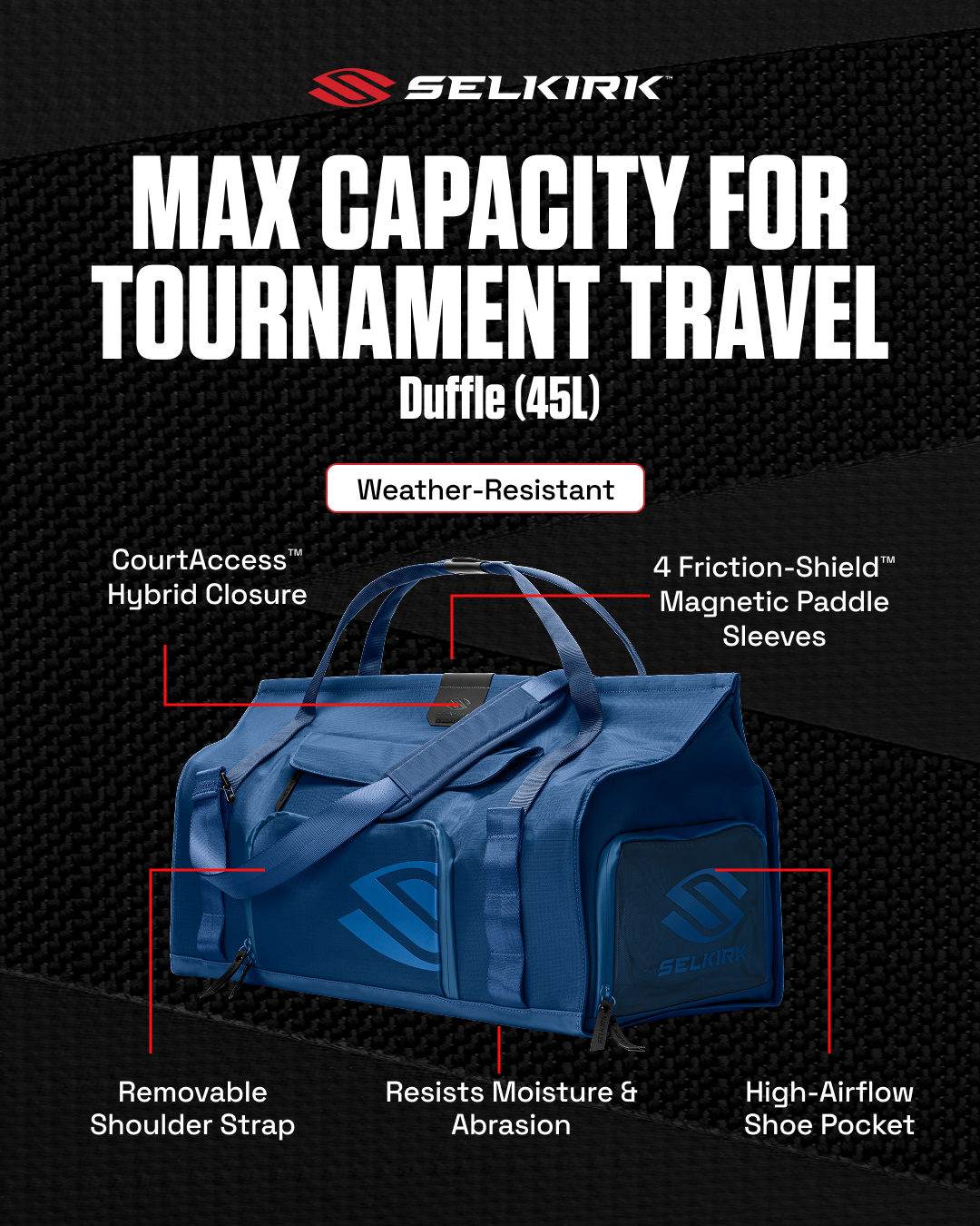 Selkirk Sport Pickleball Philippines Facebook ad: The Pro Line 2.0 Duffel Bag
