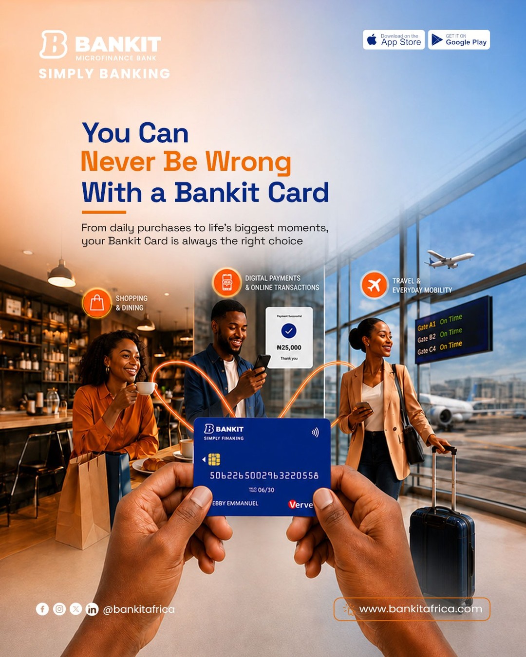 Bankit Africa Facebook ad: From shopping sprees to smooth travels, your Bankit…
