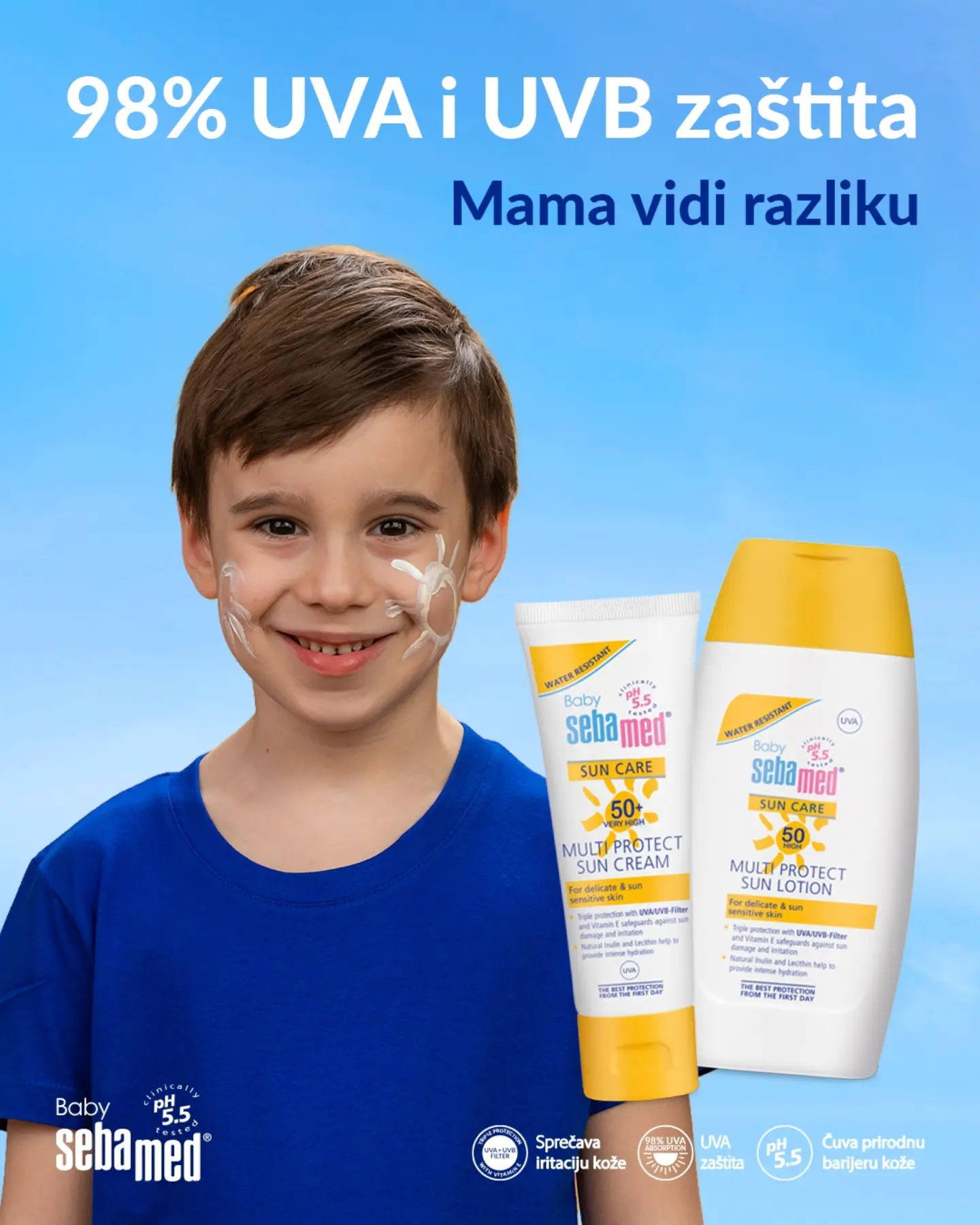 Hej Mama Facebook ad: Za sunčanje - Deca | Sebamed