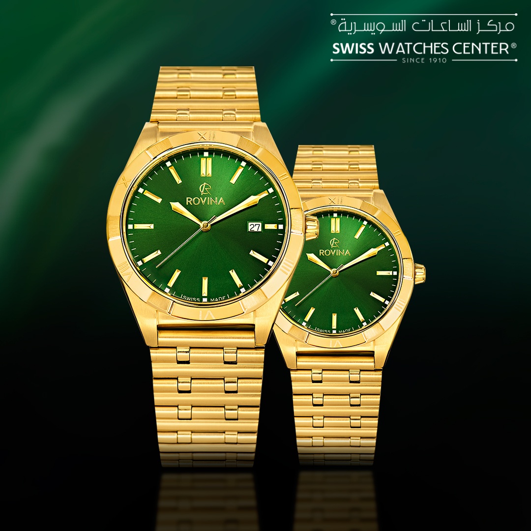 مركز الساعات السويسرية - Swiss Watches Center Facebook ad: ساعة (( ROVINA )) بالشكل الجديد بحجمين رجالي…
