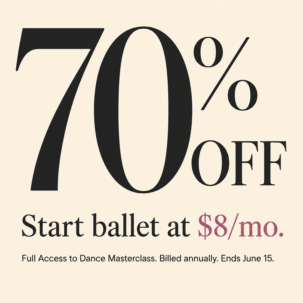 Dance Masterclass Facebook ad