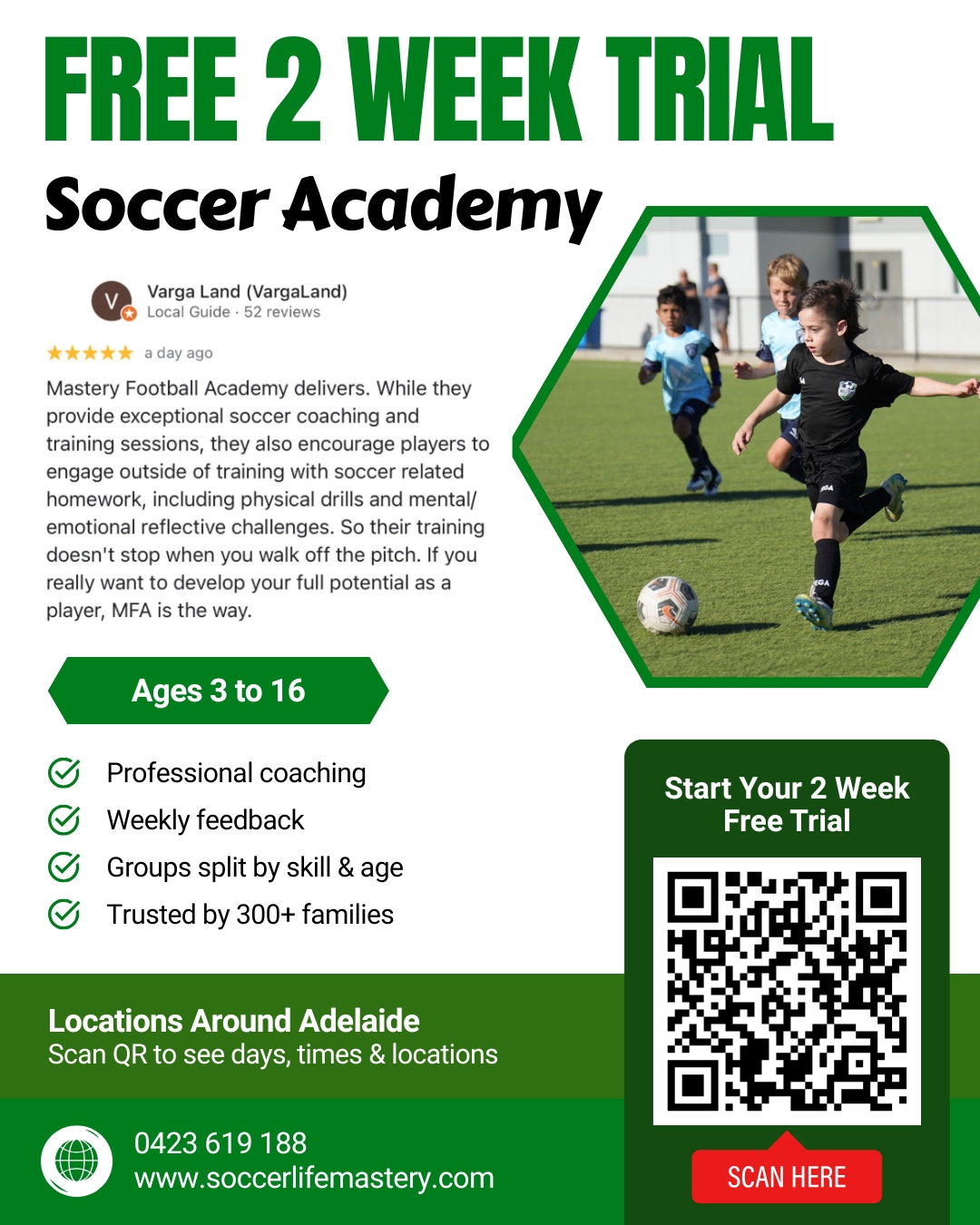 Mastery Football Academy Facebook ad