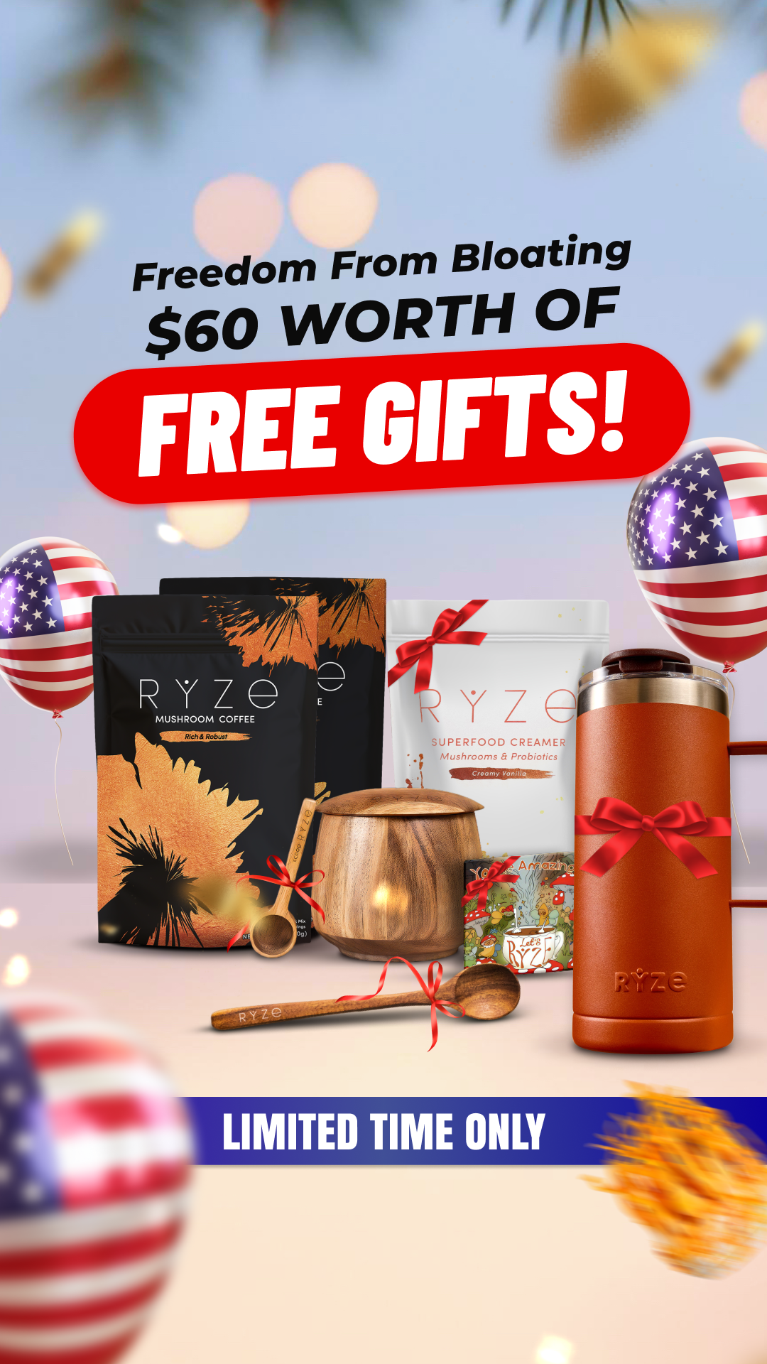 RYZE Superfoods Facebook ad