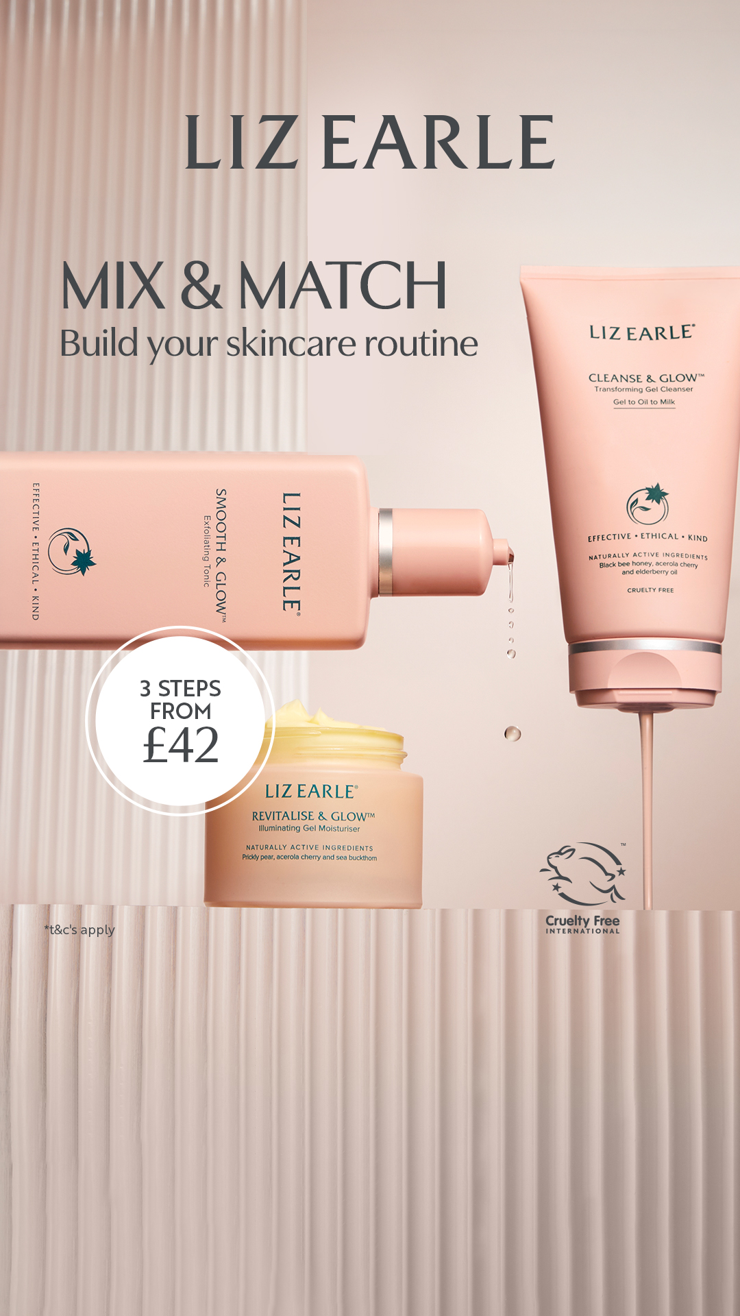 Liz Earle Beauty Co. Facebook ad: Build your skincare routine
