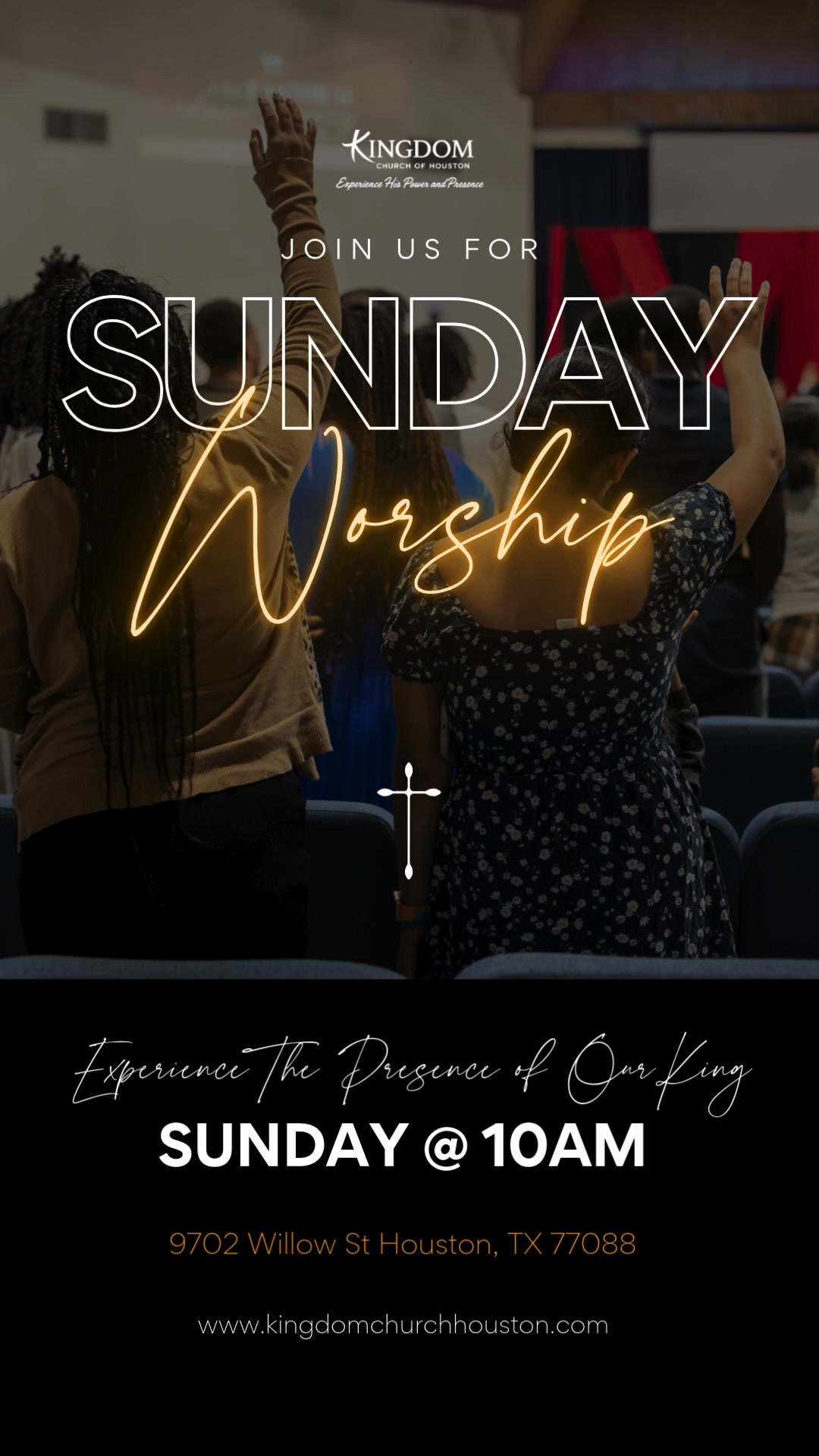 The Kingdom Church of Houston Facebook ad from Feb 10, 2026