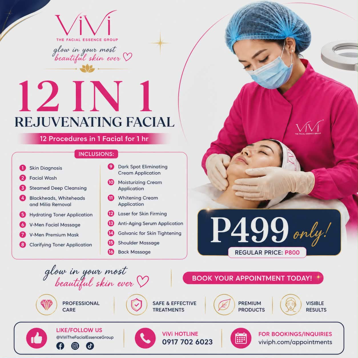 ViVi The Facial Essence Group Facebook ad