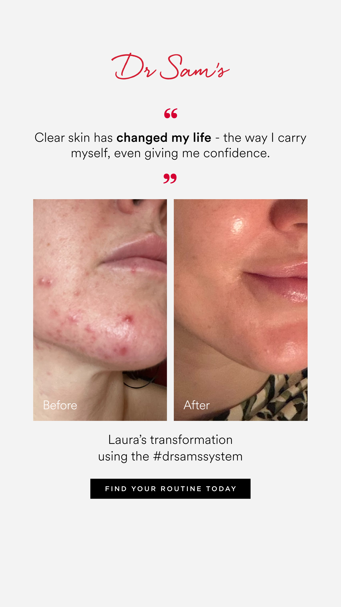 Dr Sam's Skincare Facebook ad