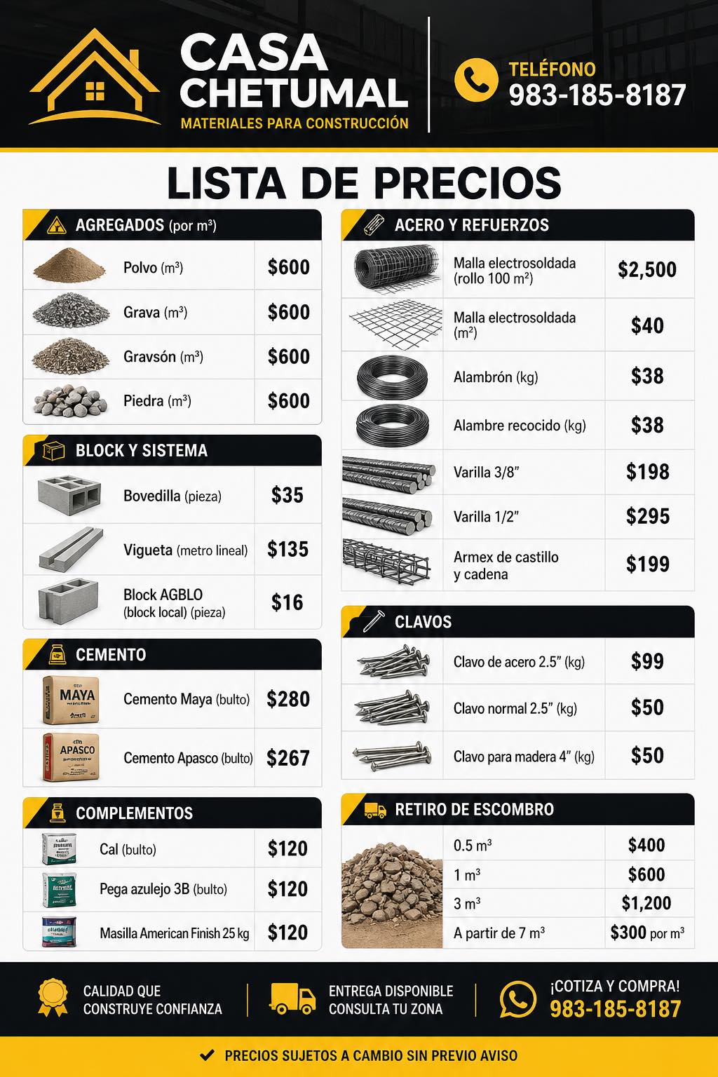 CasaChetumal Facebook ad: CONSTRUIR HOY SALE MÁS BARATO QUE MAÑANA