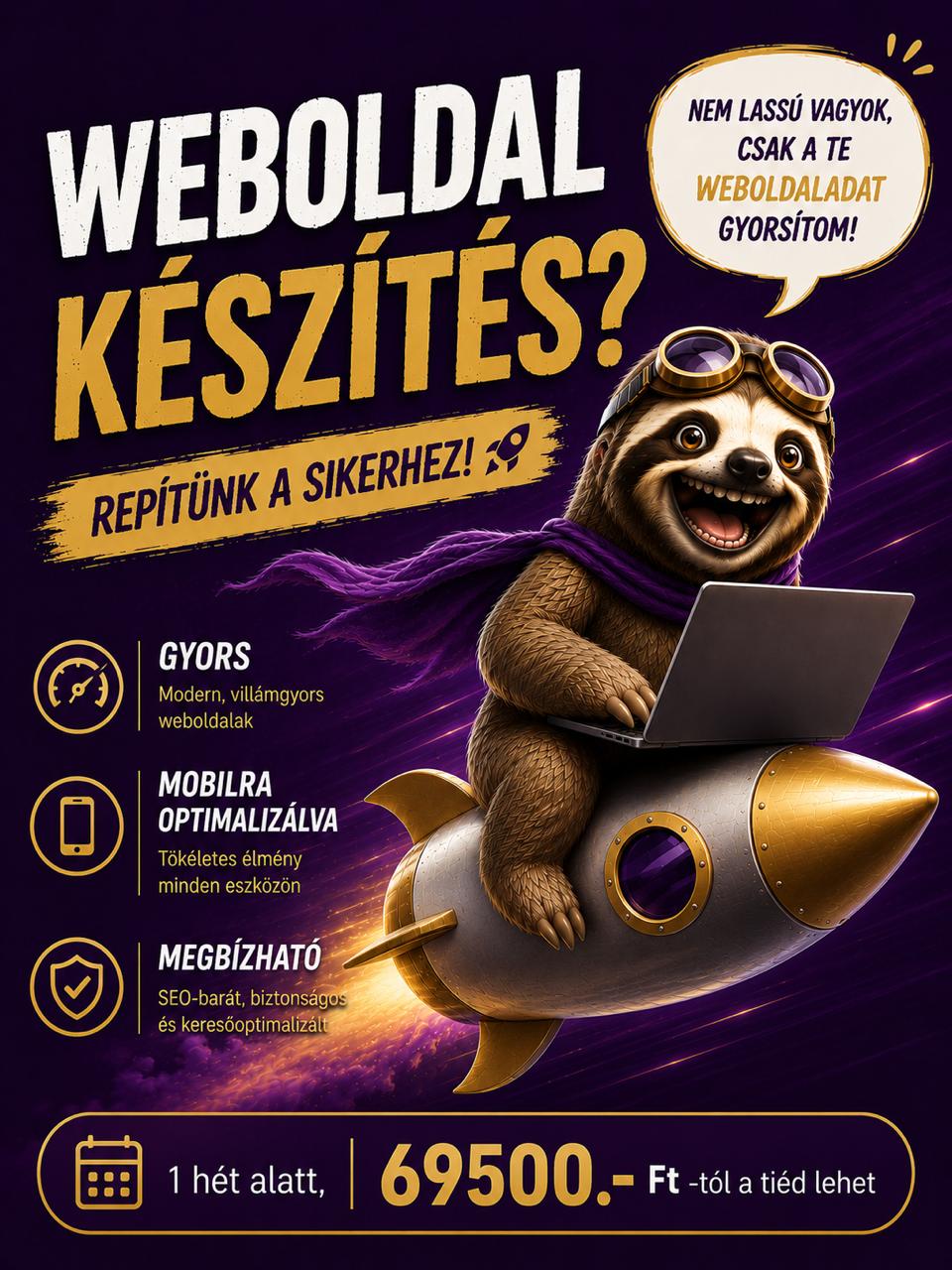 CV Marketing Hungary Facebook ad: Weboldal készítés 69.500 Ft-tól, 1 hét alatt