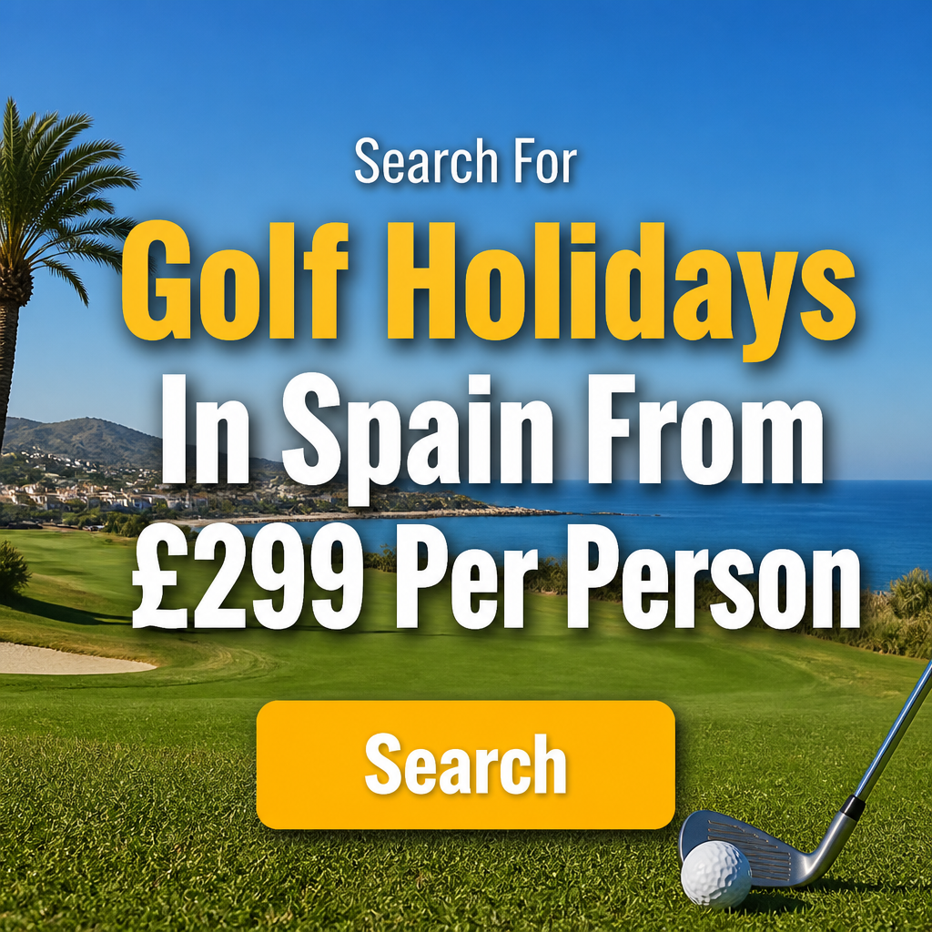 Financial Growth Center Facebook ad: Search for Golf Holidays In Spain From £299 Per Person