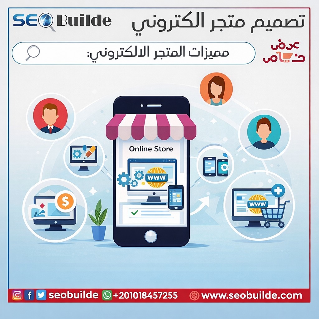 سيو بيلد SEO Builde Facebook ad: تصميم متجر الكتروني استضافة ودومين لمدة سنة
